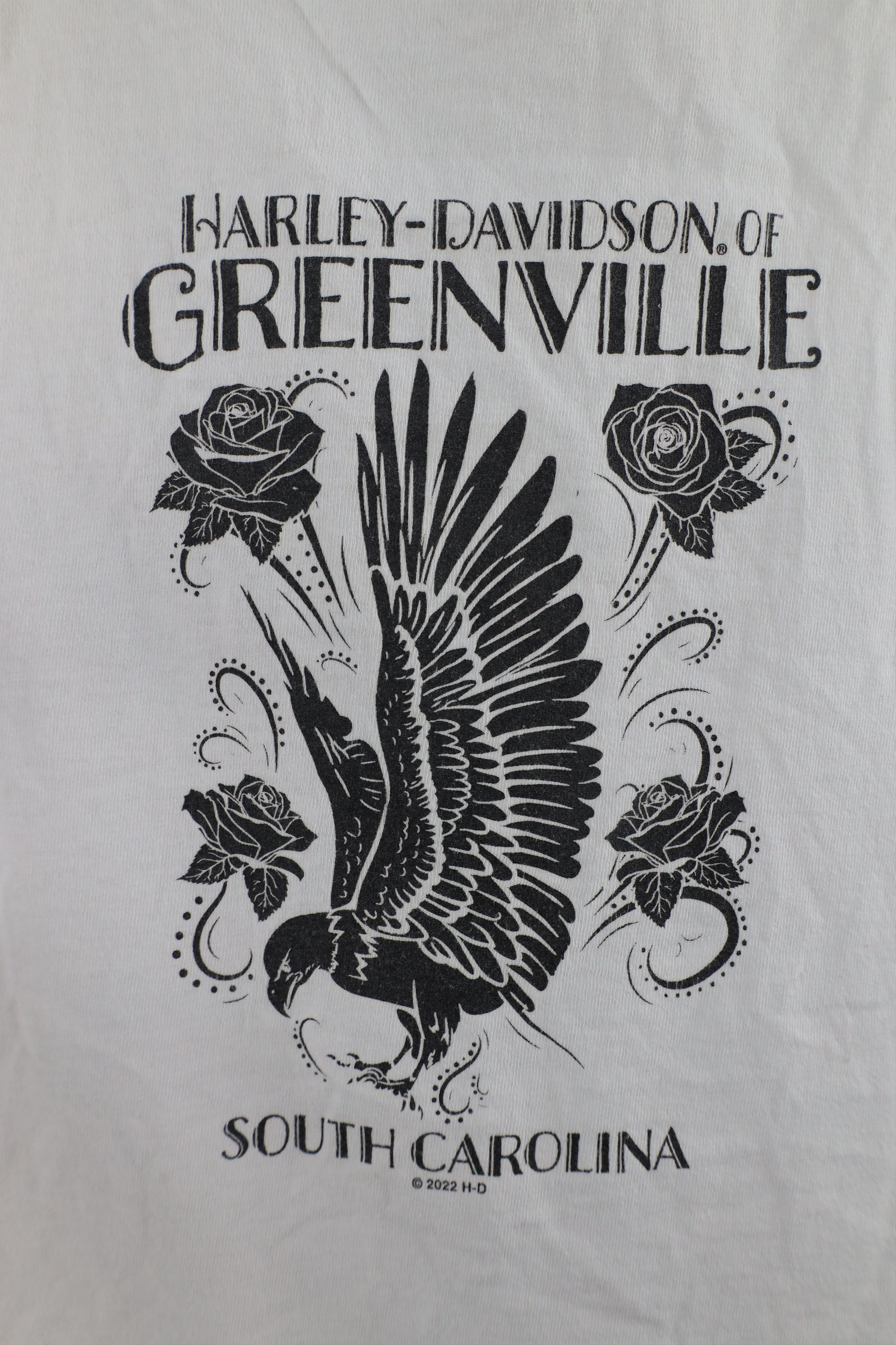 Harley Davidson × Vintage Y2K Harley Davidson Eagle Rose Flower Tank Top T-Shirt Size L / US 10 / IT 46 - 8 Thumbnail