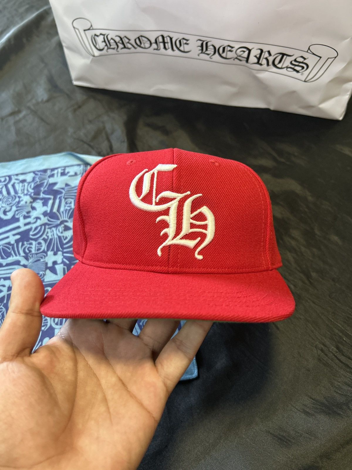 Chrome Hearts Chrome Hearts 6 Panel Baseball Hat Red Size ONE SIZE - 2 Thumbnail