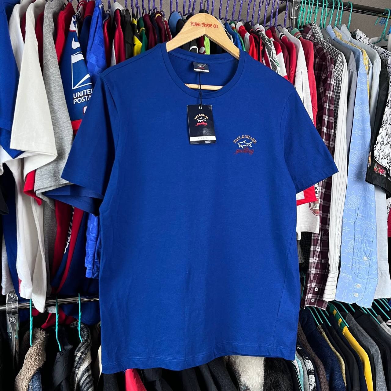 Designer × Paul & Shark NWT Paul & Shark Yachting Crew Blue T Shirt Size US M / EU 48-50 / 2 - 2 Thumbnail