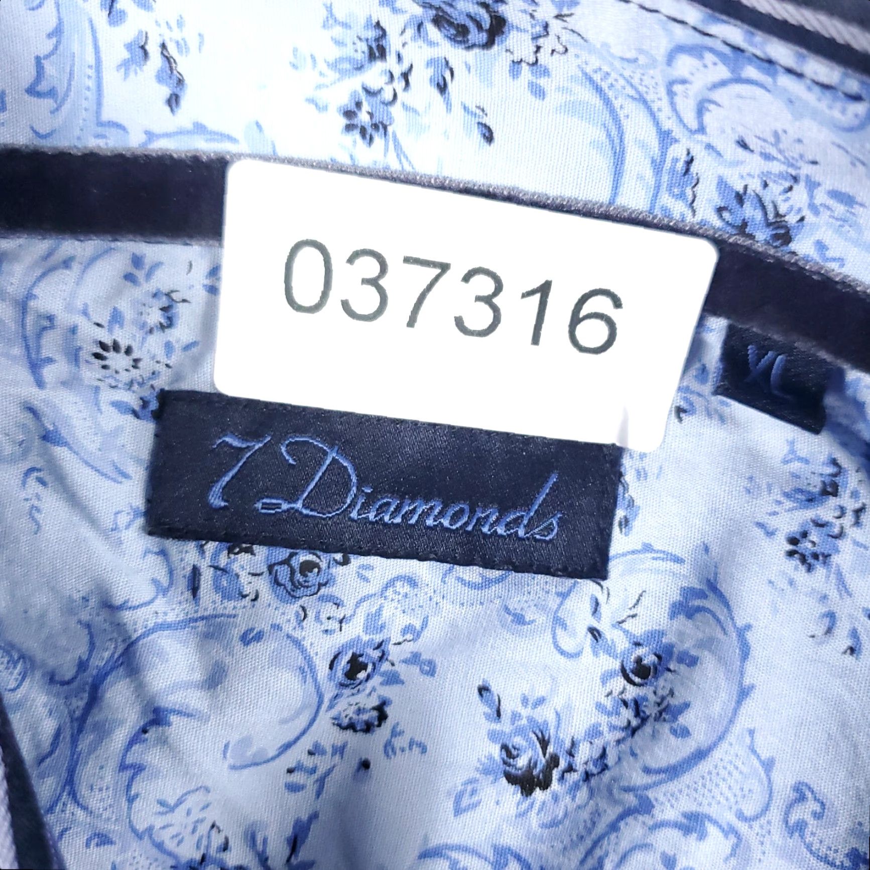 Vintage 7 Diamonds Shirt Mens 2XL Blue Striped Button-Up Long Sleeve Casual Workwear Formal Size US XXL / EU 58 / 5 - 6 Thumbnail