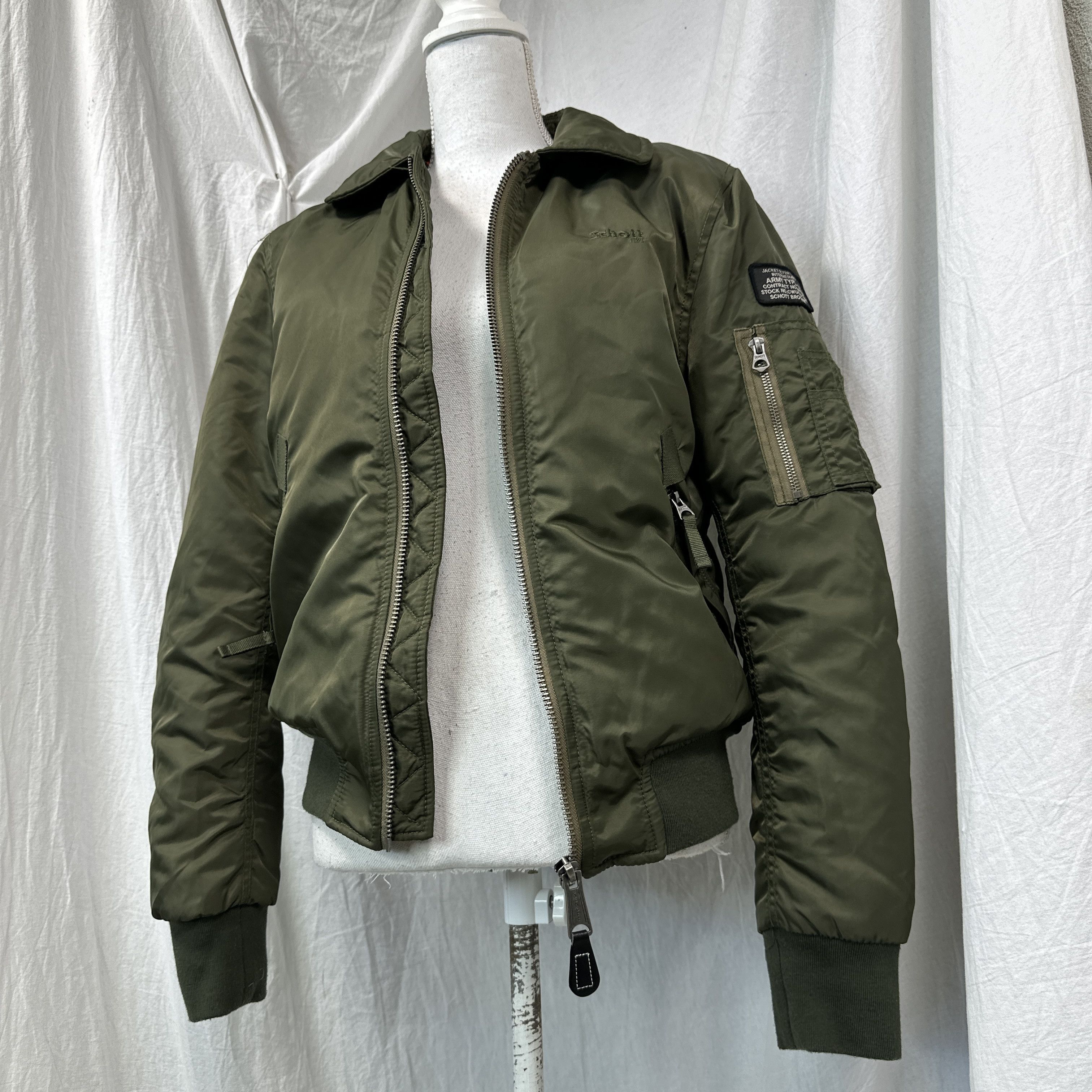 Schott Vintage Military Gorpcore Schott NYC Bomber Jacket 00s Size US S / EU 44-46 / 1 - 7 Thumbnail