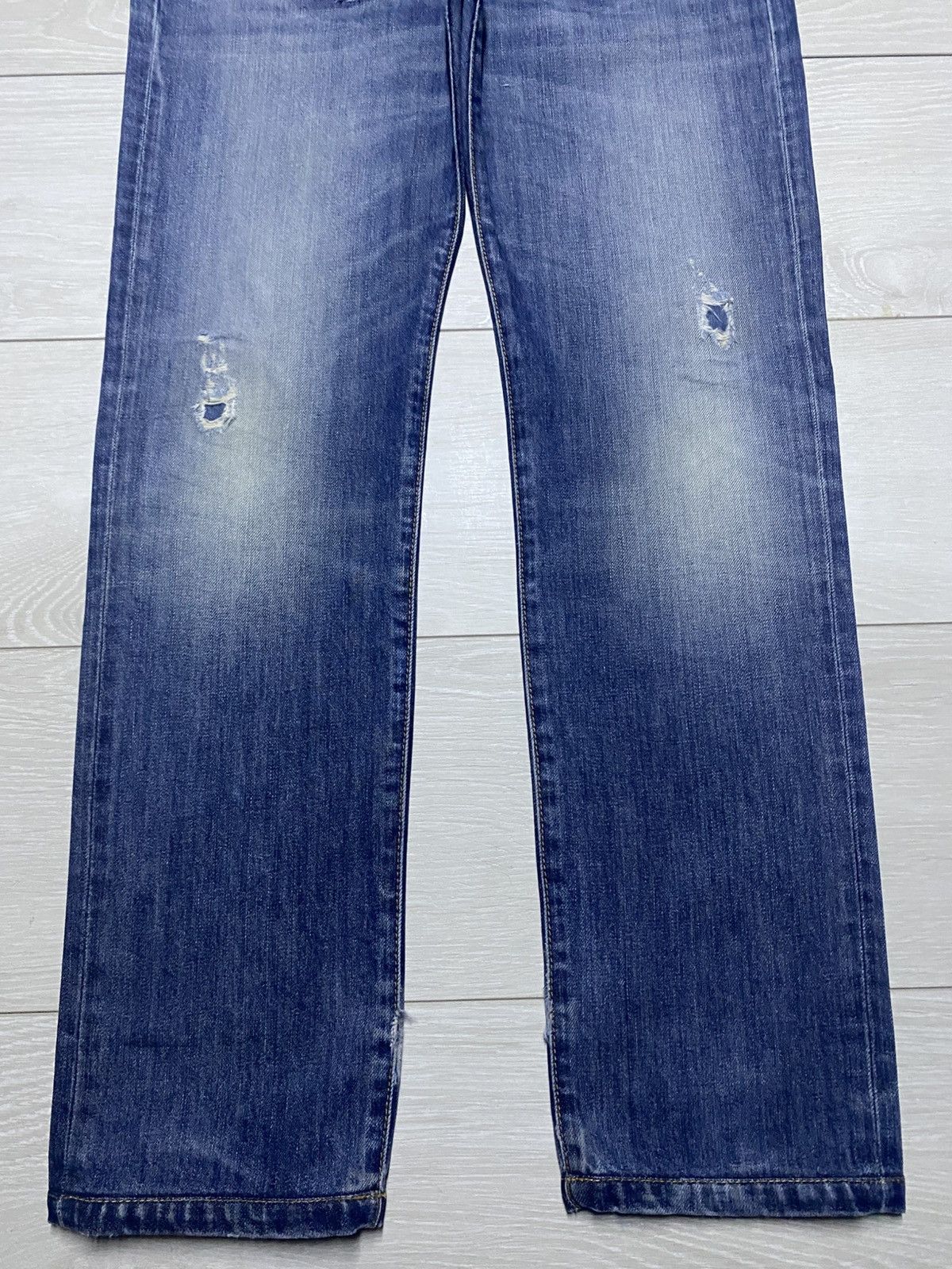 Ring Milano Vintage Ring Milano Blue Wash Distressed Skinny Jeans Size US 31 - 7 Thumbnail