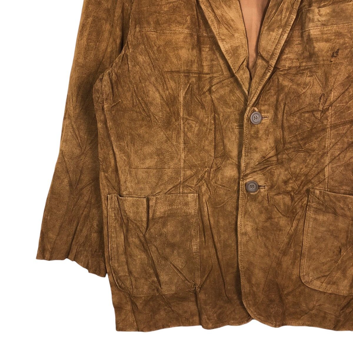 Japanese Brand 📌Vtg Genuine Leather Biker Jacket Vivre Club Issey Miyake Size US M / EU 48-50 / 2 - 5 Thumbnail