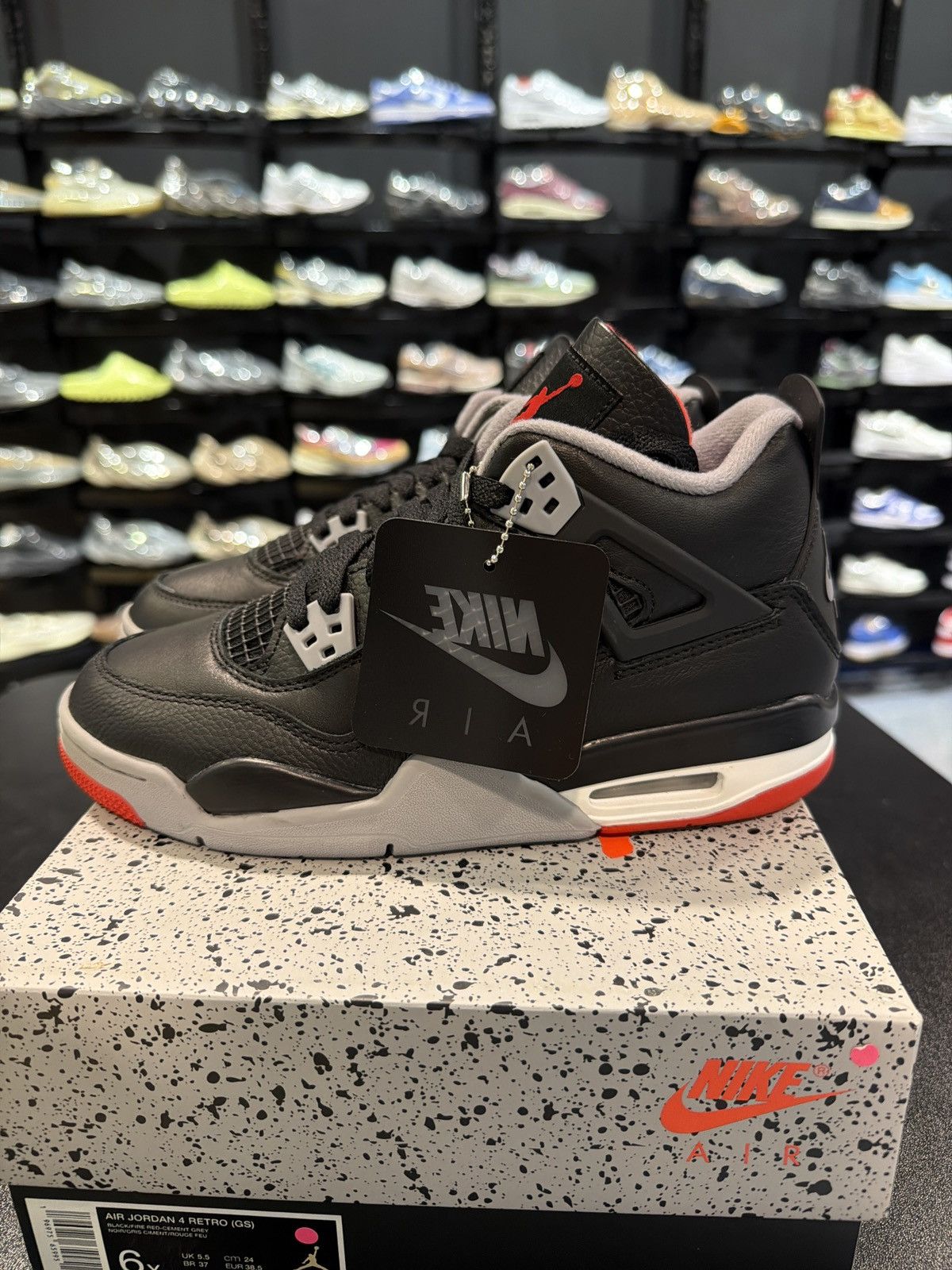 Jordan Brand Jordan 4 reimagined Bred Size-6Y Brand New Quick Shipping Size US 6 / EU 39 - 5 Thumbnail