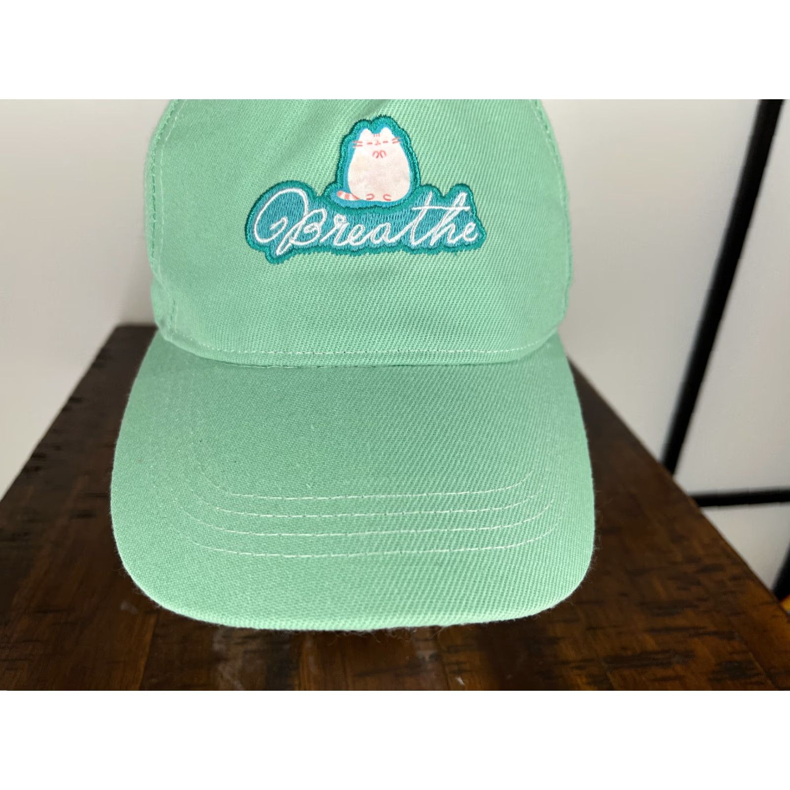 Vintage Pusheen Hat Cap Strap Back Womens One Size Mint Green 100% Polyester Size ONE SIZE - 3 Thumbnail