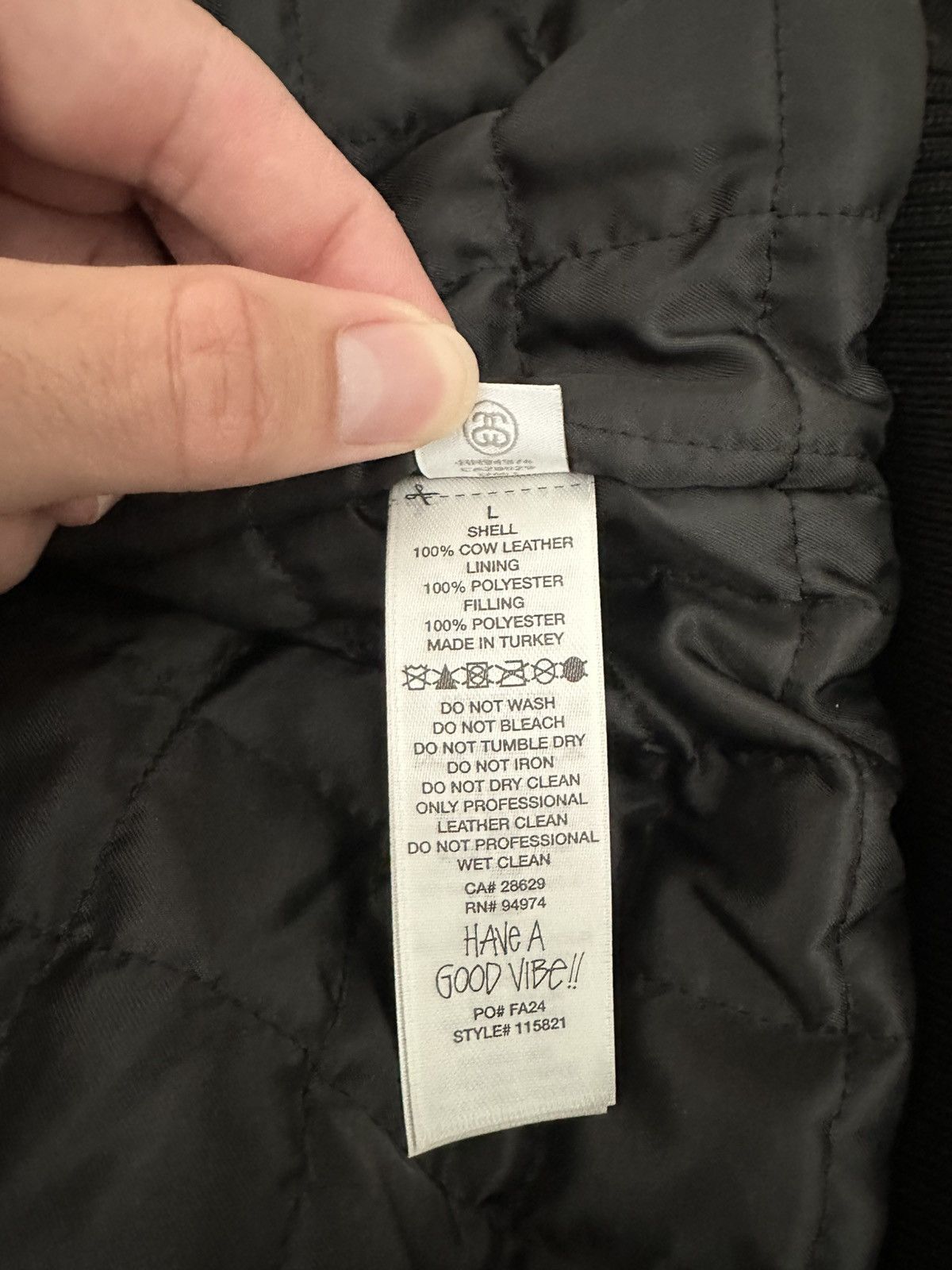 Stussy Leather Flight Jacket