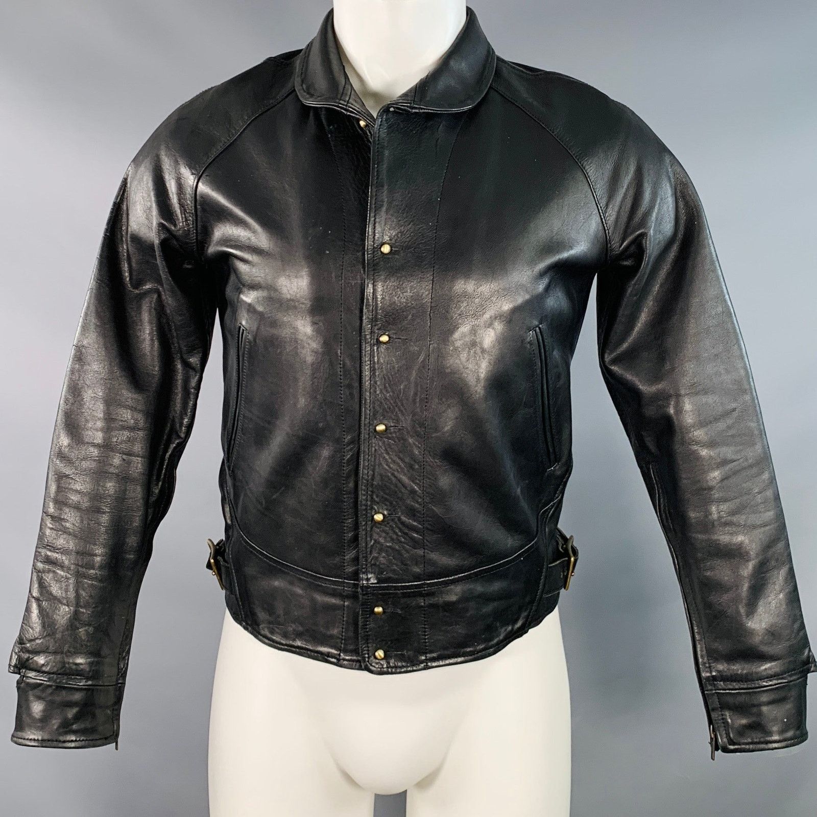 Other AL'S ATTIRE Size S Black Leather Studs Club Collar Jacket Size US S / EU 44-46 / 1 - 1 Thumbnail