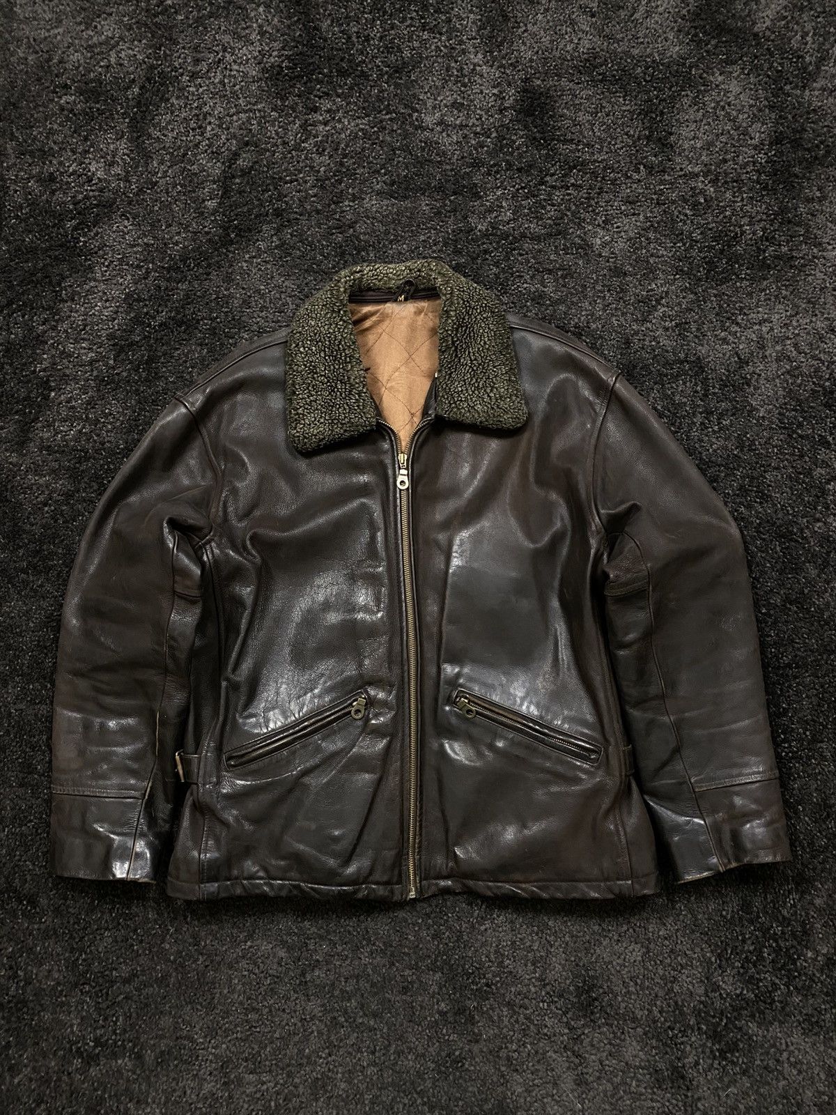 Japanese Brand Vintage 90’s real leather aviator pilot jacket like Size US L / EU 52-54 / 3 - 1 Thumbnail