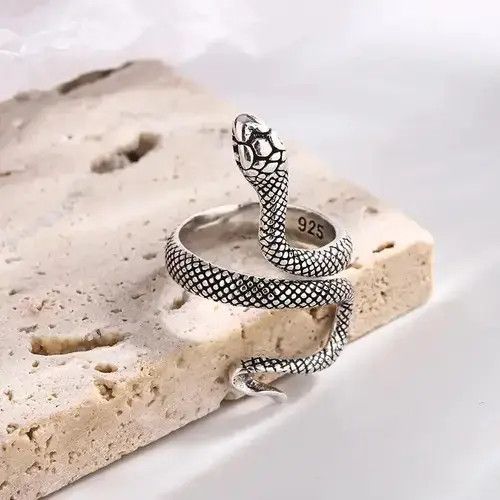 Other Sterling Silver Snake Rings Size ONE SIZE - 3 Thumbnail