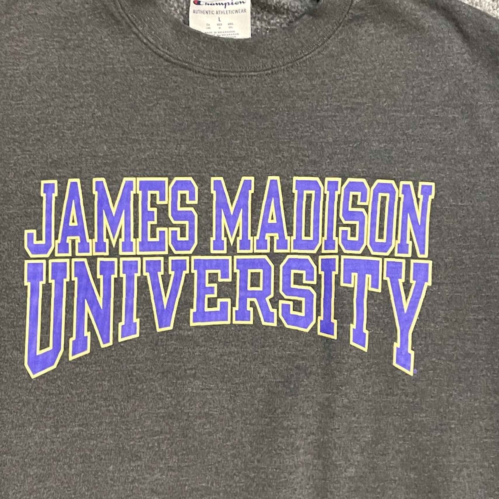 Champion Champion James Madison University Sweatshirt Mens Large Gray Crewneck Pullover Size US L / EU 52-54 / 3 - 3 Thumbnail