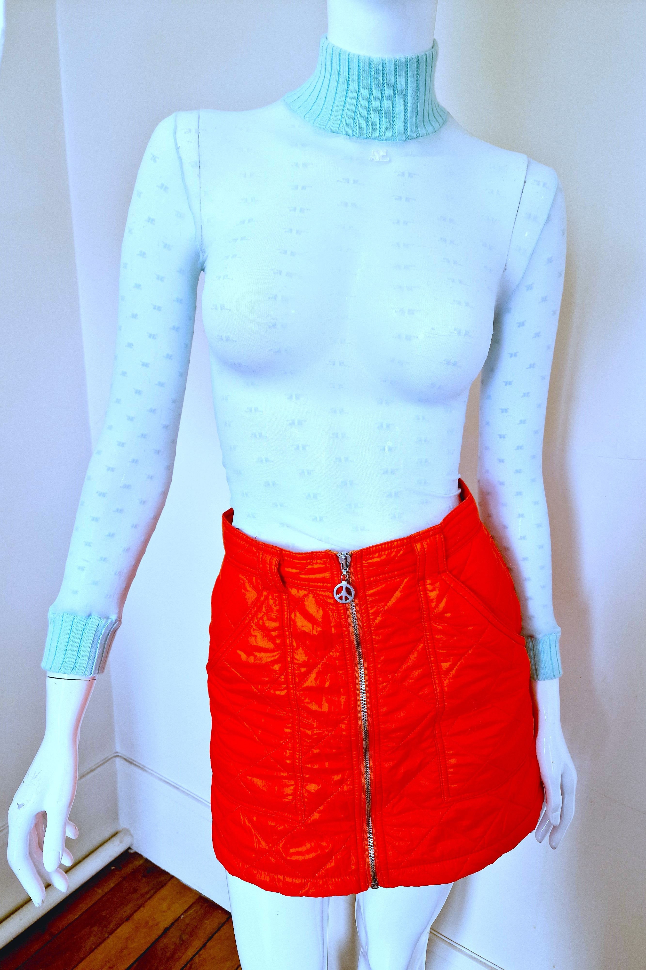 Andre Courreges × Courreges Courrèges Logo Monogram Blue Transparent Mesh XS Top Tee Size XS / US 0-2 / IT 36-38 - 3 Thumbnail