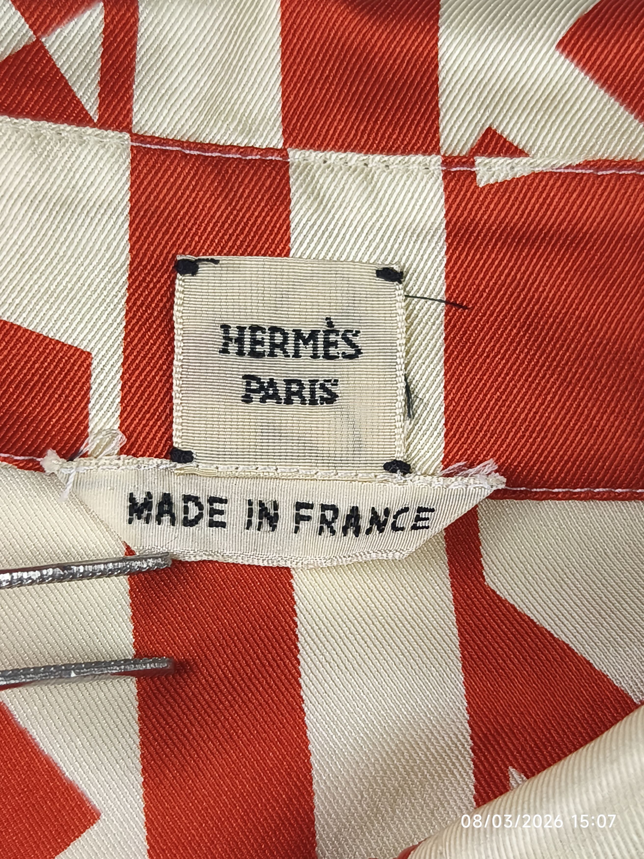 Hermes Hermes gaultier era - op'H - split sleeve - silk button up Size XS / US 0-2 / IT 36-38 - 9 Thumbnail