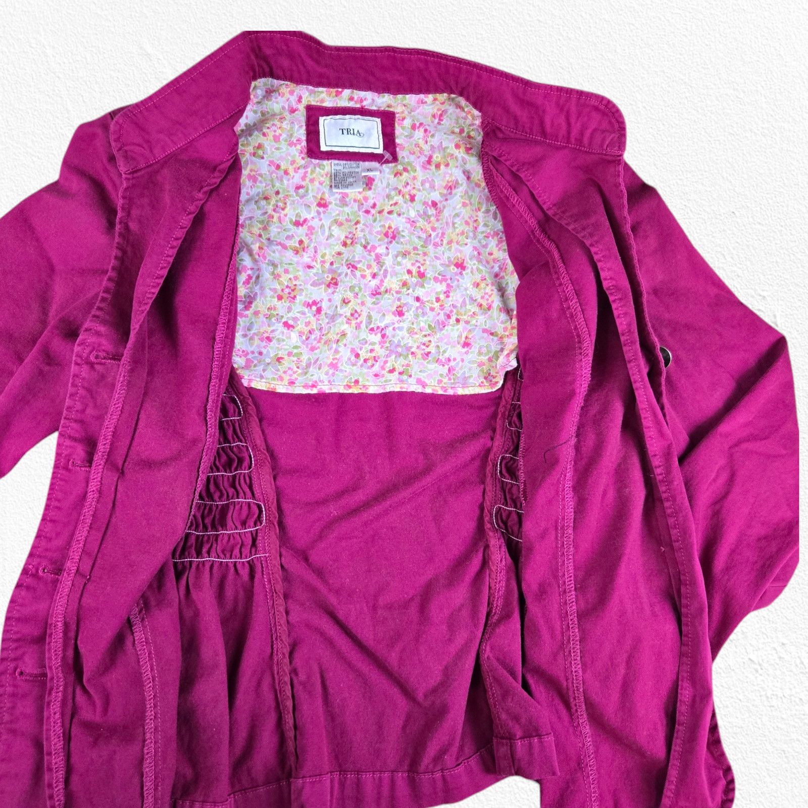 Vintage Vintage Magenta Pink Mandarin Collar Jacket Size Medium Size M / US 6-8 / IT 42-44 - 8 Thumbnail