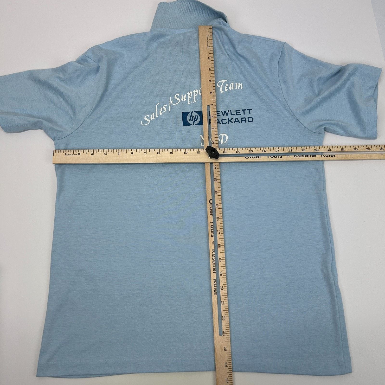 Hanes Vintage 80s Hewlett Packard Sales Support Team Polo Shirt L Size US L / EU 52-54 / 3 - 8 Thumbnail