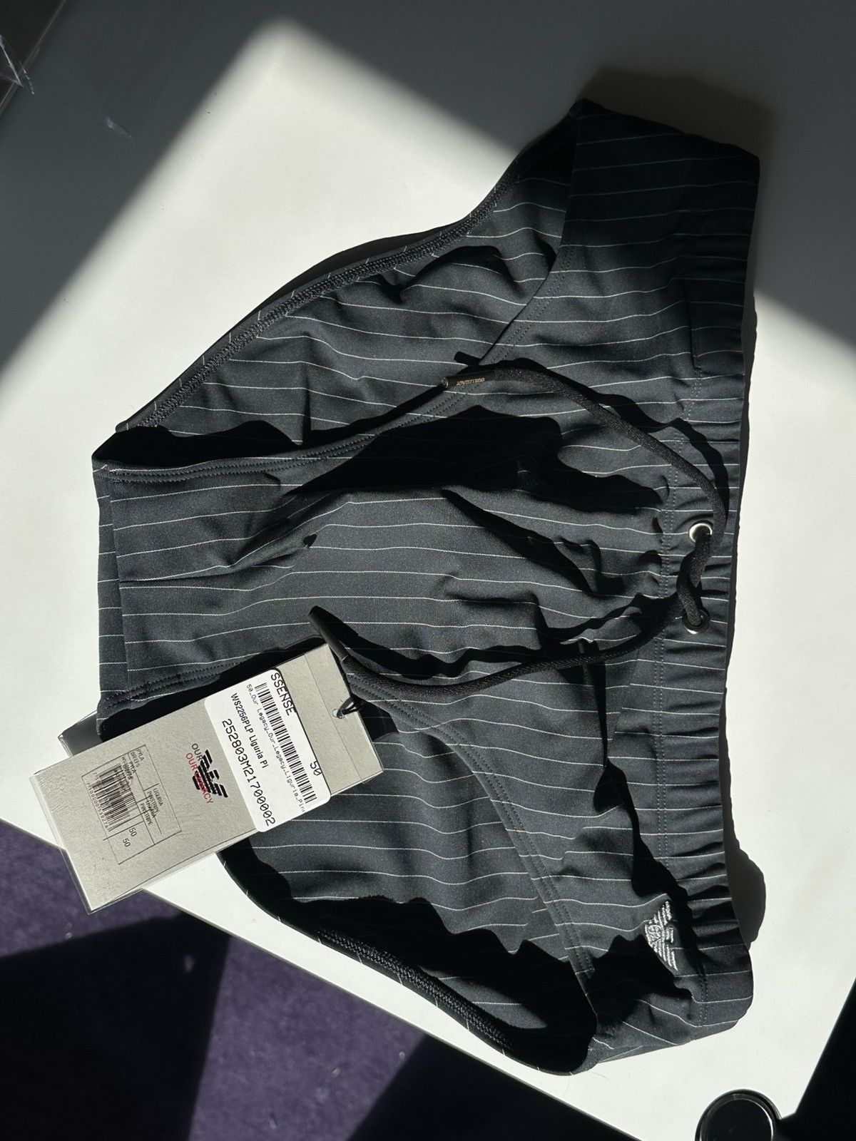 Our Legacy x Emporio Armani Liguria swim trunks