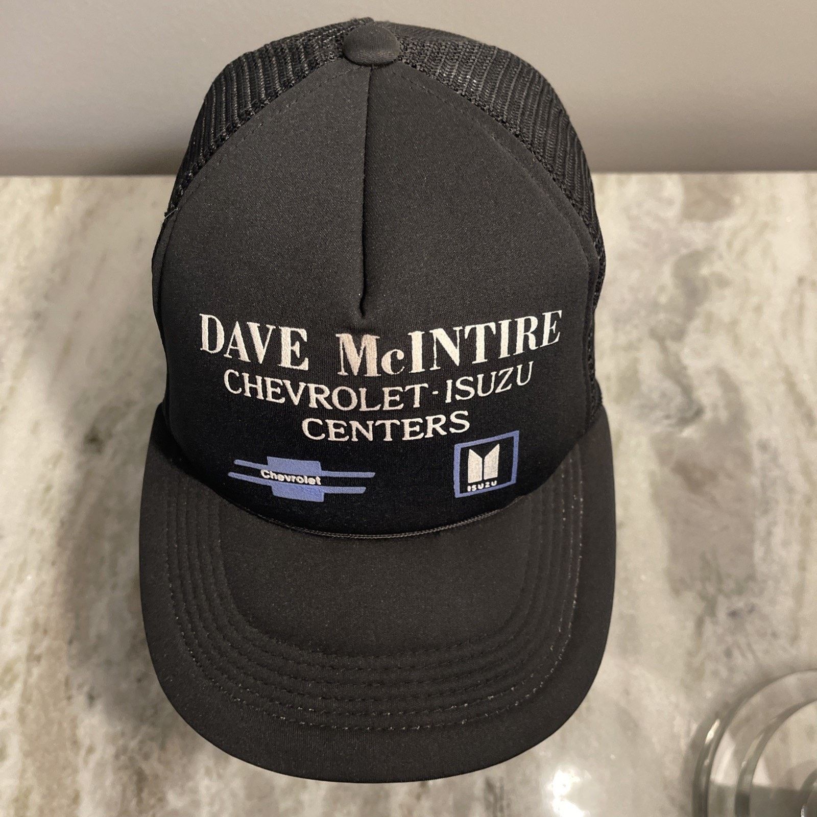 Vintage Dave McIntire Chevrolet-Isuzu Centers Snapback Trucker Hat Size ONE SIZE - 3 Thumbnail