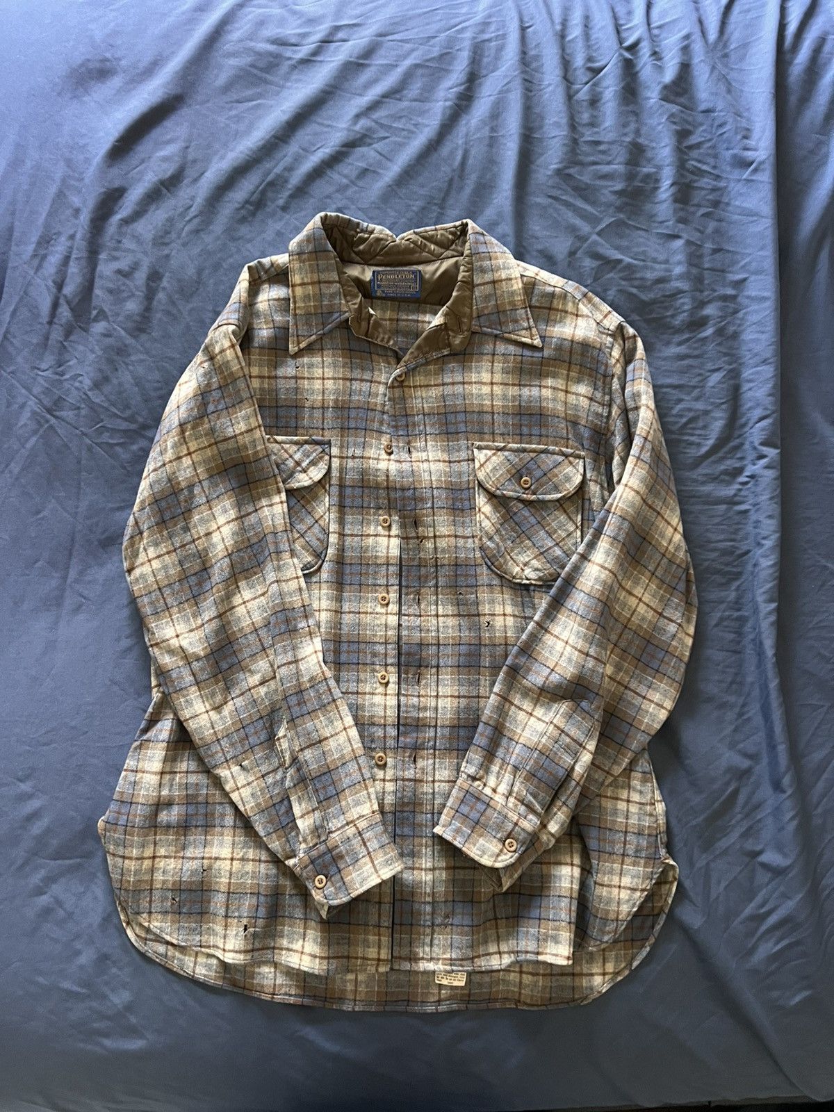 Pendleton × Vintage Vintage Pure Wool Pendleton Flannel Made in USA Size US L / EU 52-54 / 3 - 1 Thumbnail