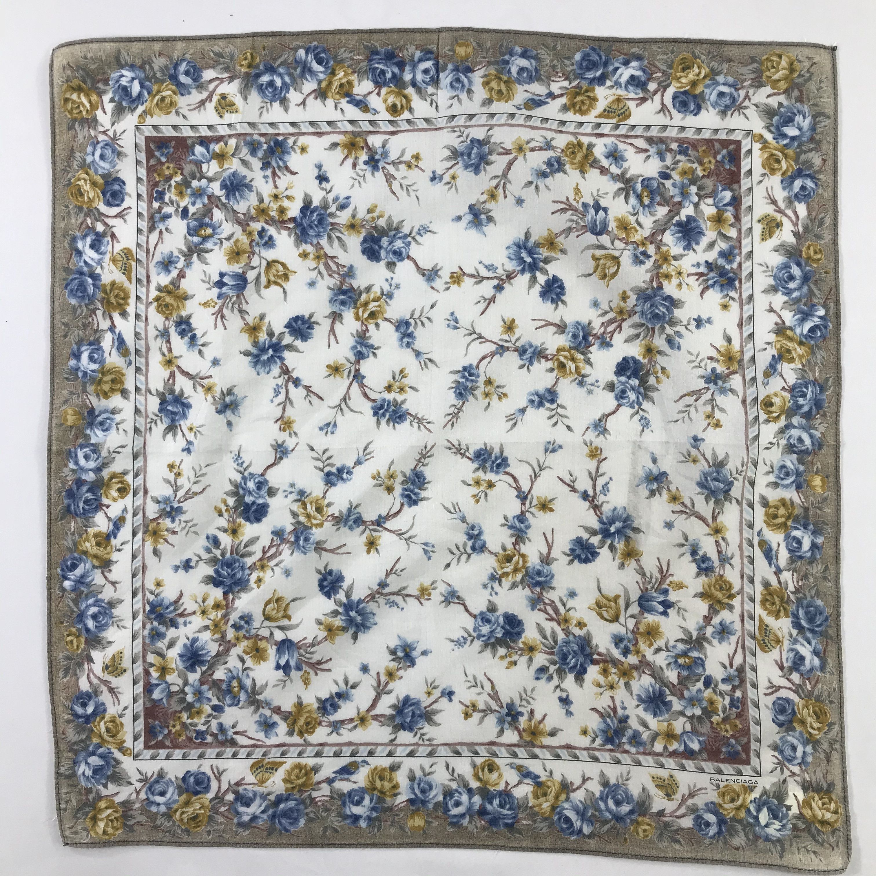 Vintage Vintage Balenciaga Bandana / Handkerchief /Neckerchief -S609 Size ONE SIZE - 1 Thumbnail