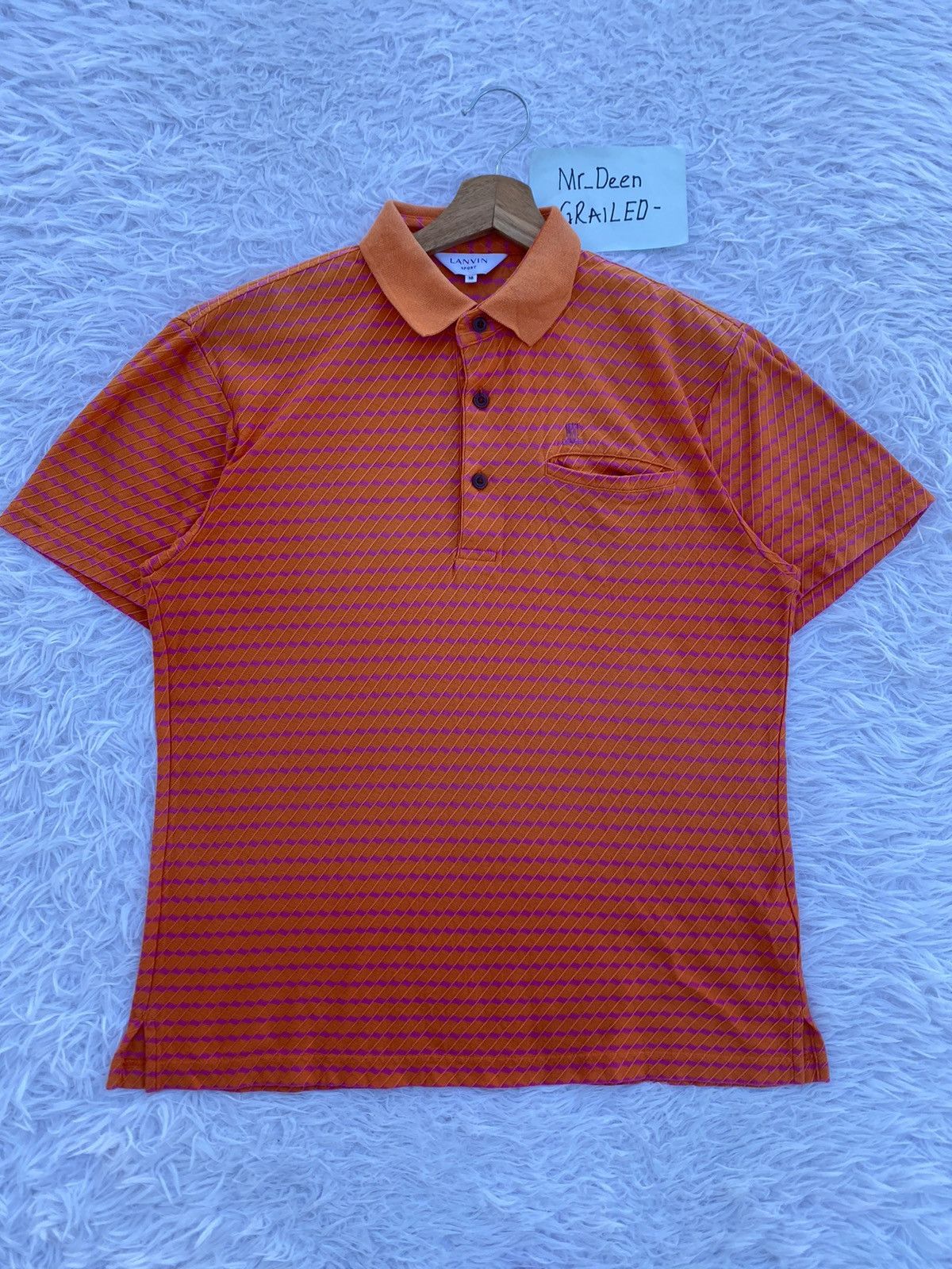 Lanvin Rare Vintage Lanvin Textured Polo Tshirt Size US M / EU 48-50 / 2 - 1 Thumbnail