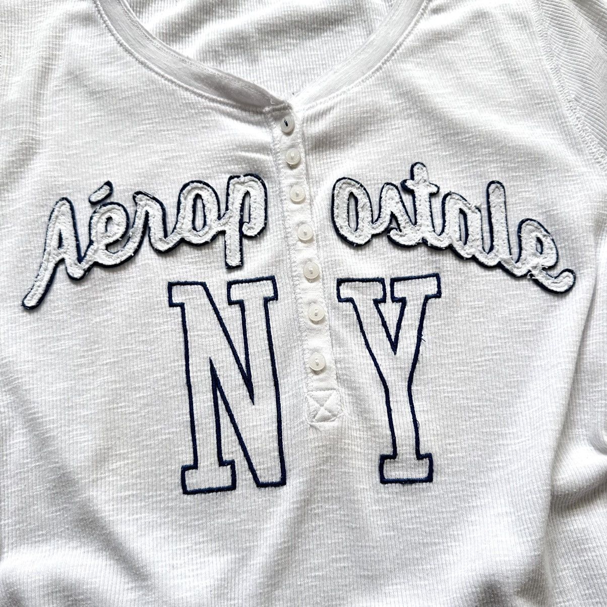 Hysteric Glamour × Undercover 00s Aeropostale NY Aero Vintage Ribbed T Shirt Abercrombie Size L / US 10 / IT 46 - 3 Thumbnail