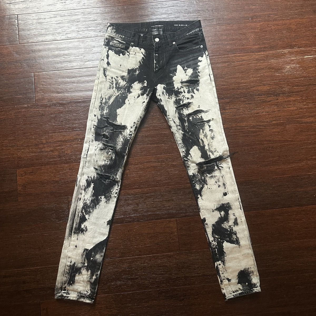 SAINT LAURENT SLP HEDI D02 SS16 SURF SOUND BLEACHED JEANS