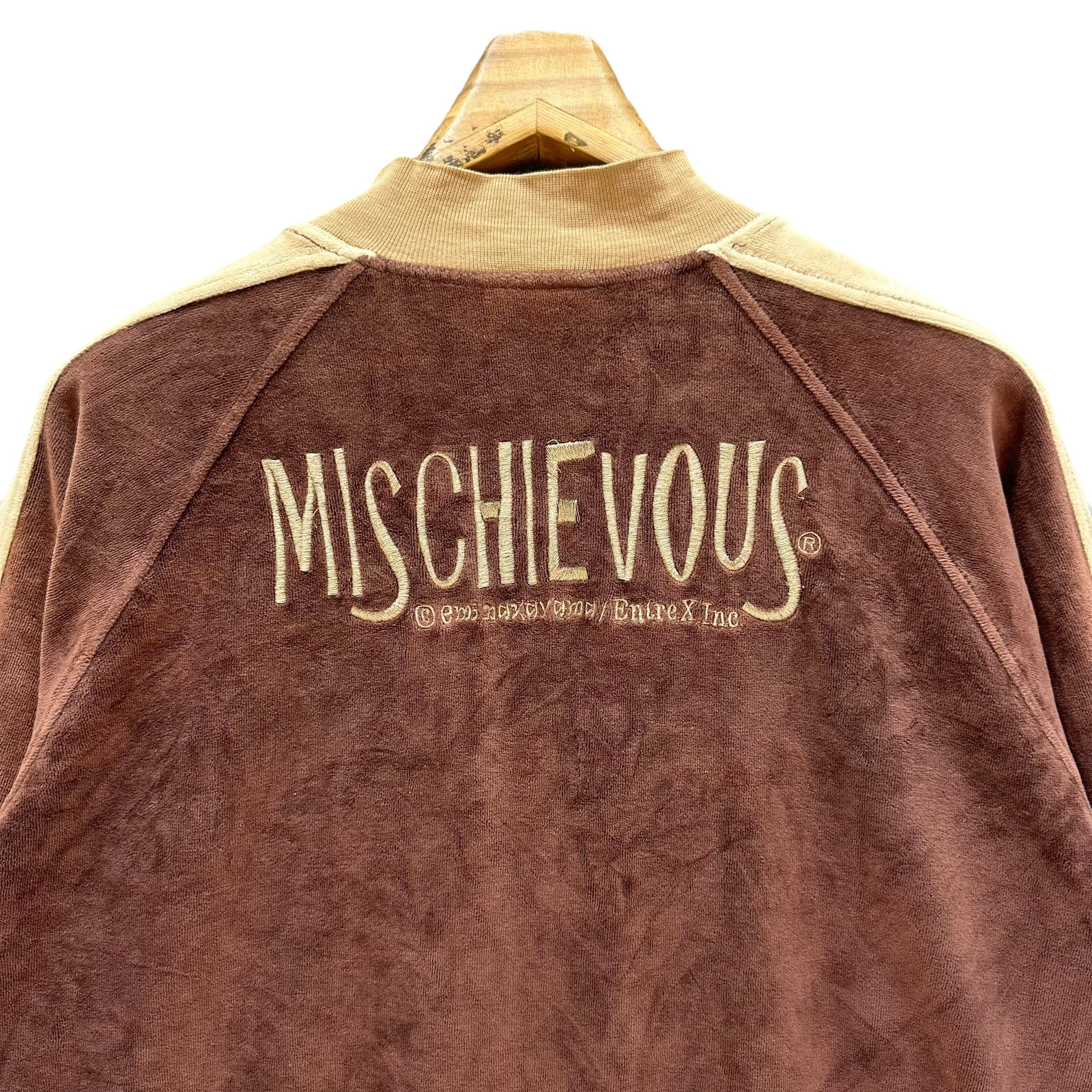 Japanese Brand MISCHIEVOUS EMBROIDERY BIG LOGO VELVET JACKET #8931-040 Size US M / EU 48-50 / 2 - 13 Thumbnail