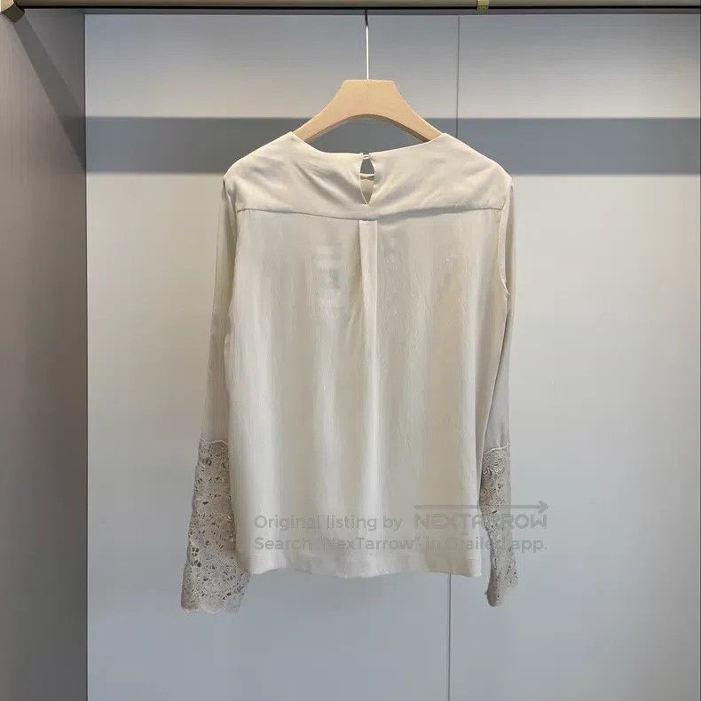 Brunello Cucinelli Brunello Cucinelli Silk Lace Top Size S / US 4 / IT 40 - 2 Thumbnail