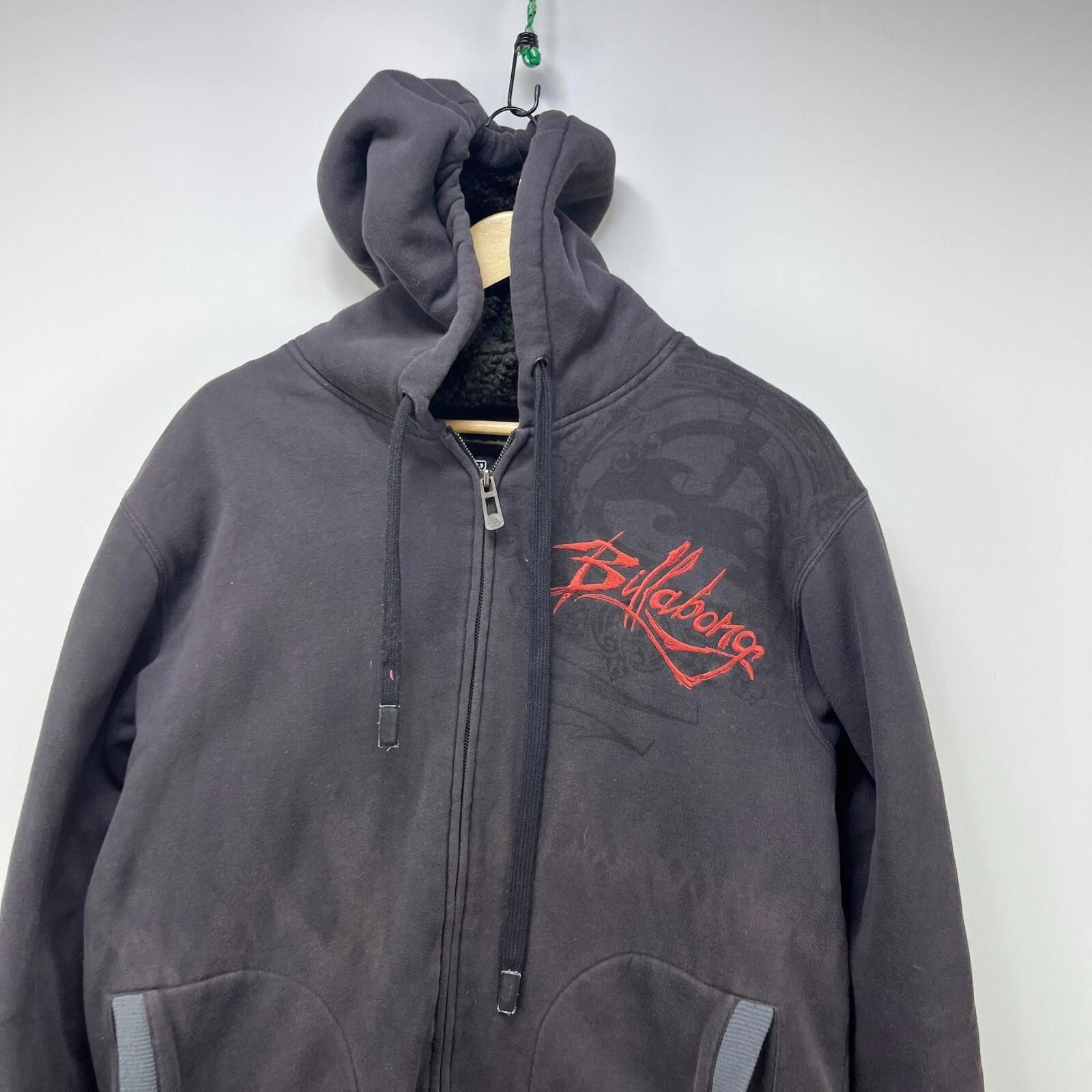 Billabong Vintage Y2K Billabong Hoodie Sherpa Lined Zip up XL Faded Size US XL / EU 56 / 4 - 2 Thumbnail