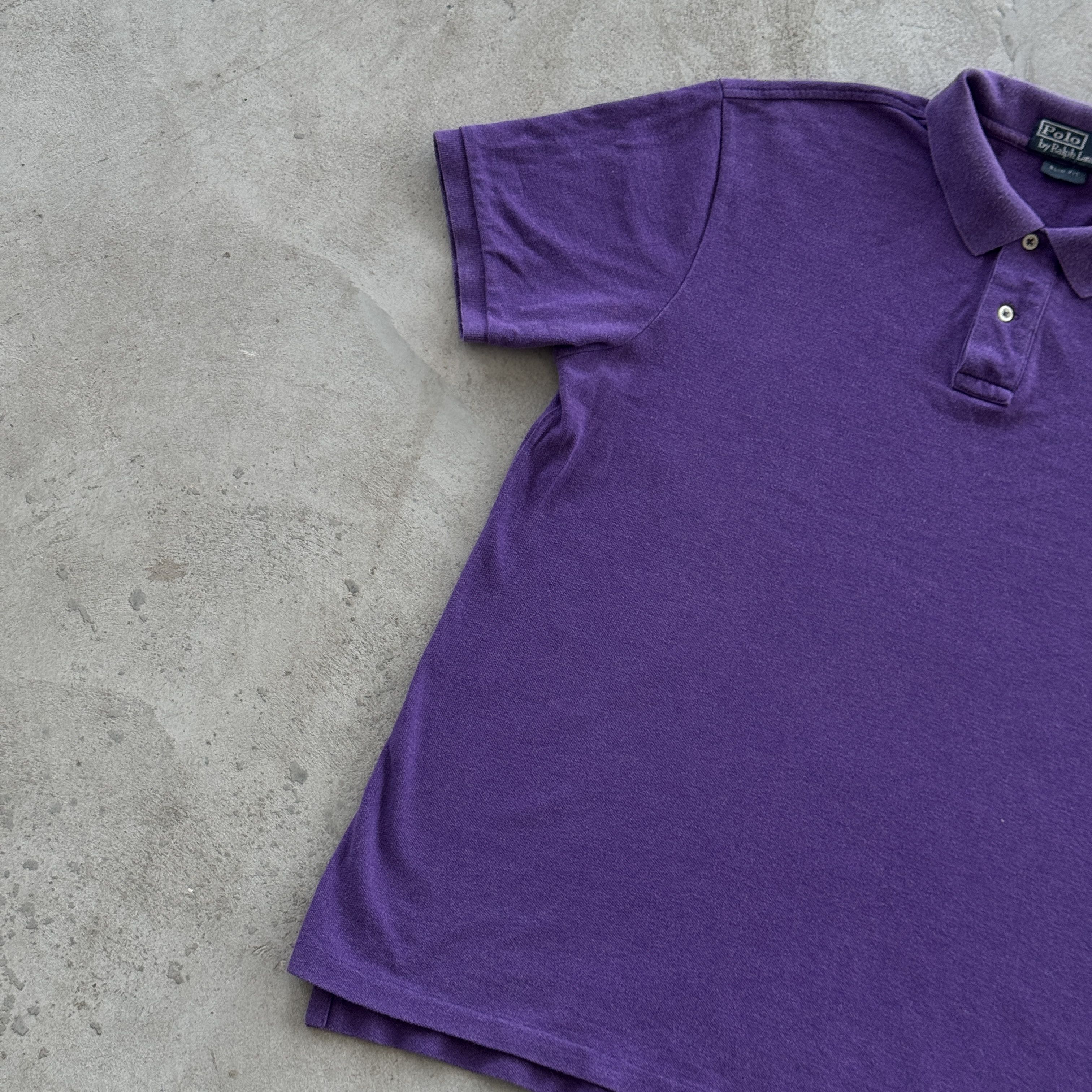 Polo Ralph Lauren Polo Ralph Lauren Slim Fit Purple Polo Shirt XL Green Pony Size US XL / EU 56 / 4 - 3 Thumbnail