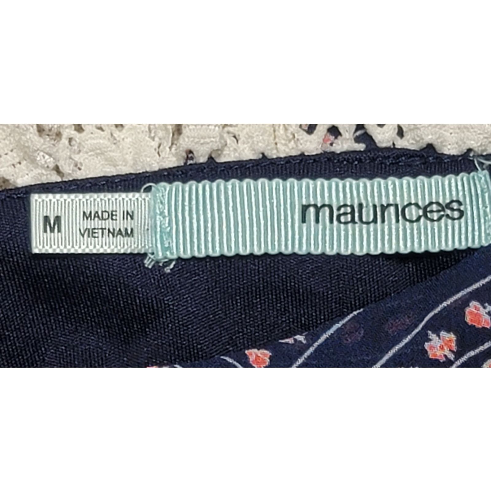 Other Maurices Navy Blue Pink Floral Print A Line Maxi Dress M Size M / US 6-8 / IT 42-44 - 2 Thumbnail