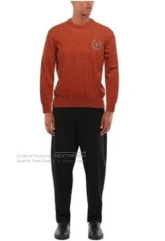 Billionaire Couture luxury gray wool sweater with logo. Size US L / EU 52-54 / 3 - 9 Thumbnail