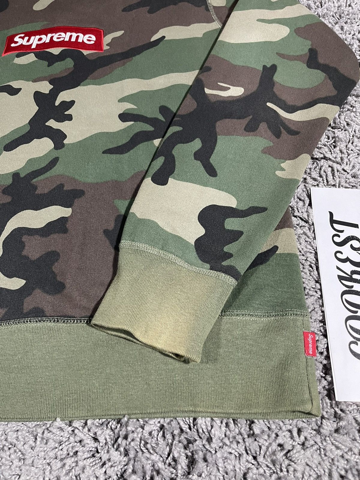 Supreme 2015FW Box Logo Crewneck Sweatshirt Woodland Green Camo Size US M / EU 48-50 / 2 - 9 Thumbnail
