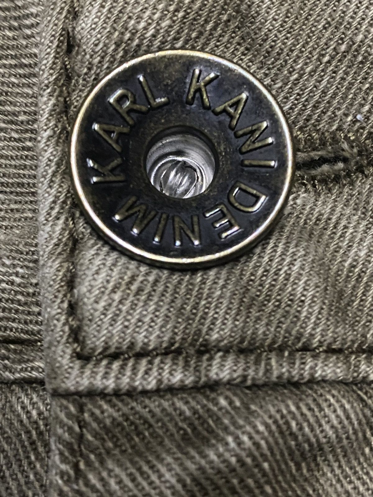 Japanese Brand Vintage Karl Kani Khaki Logo Embroidery Loose Jeans Size US 36 / EU 52 - 15 Thumbnail