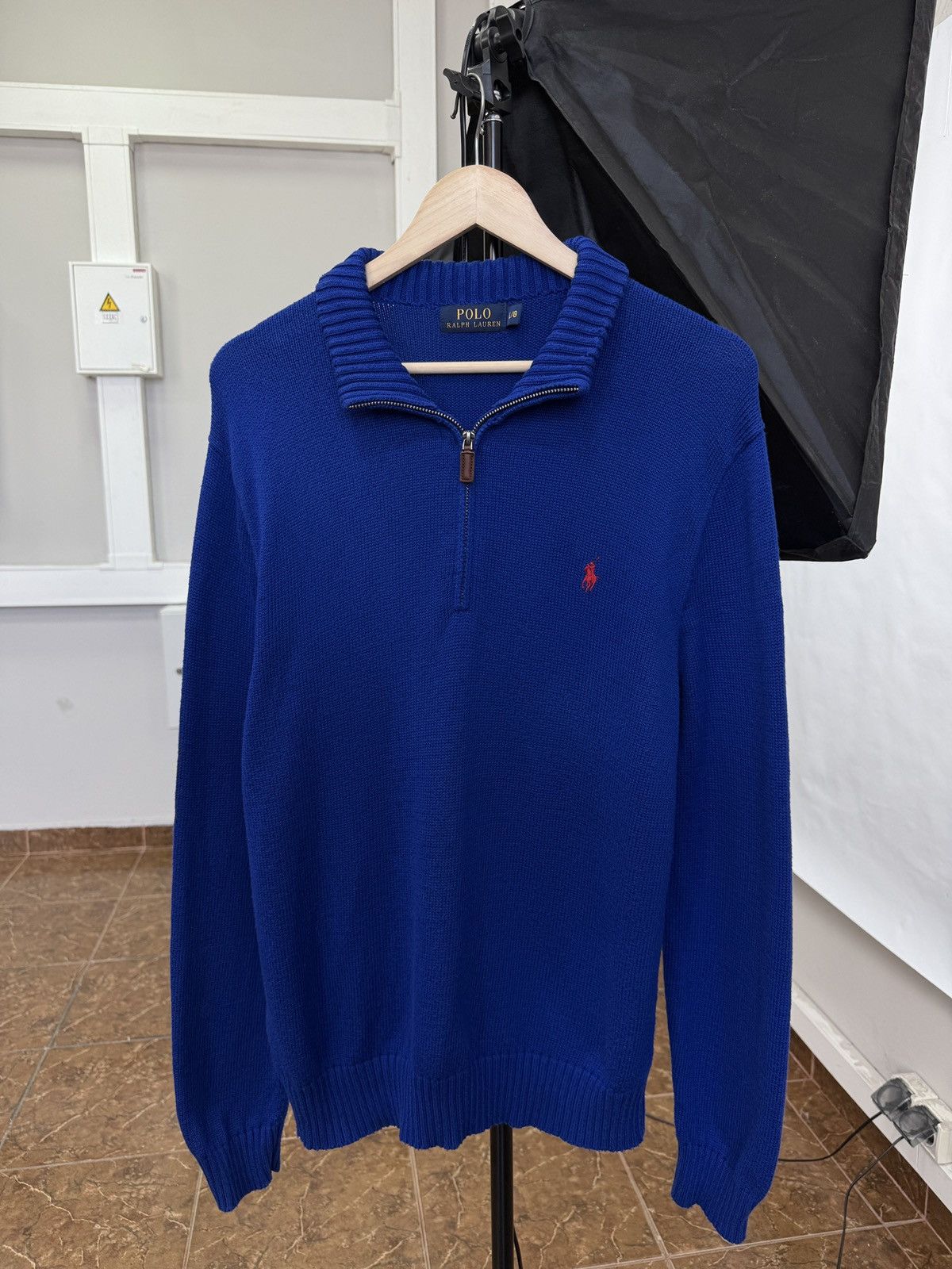 🇺🇸 Polo Ralph Lauren Knitted 1/4 Zip Sweater Rare Retro Y2K