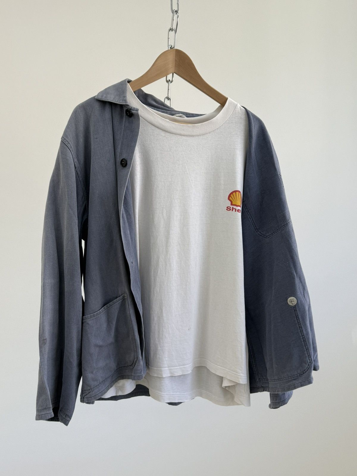 Vintage 90s Shell Racing Thrashed T-Shirt