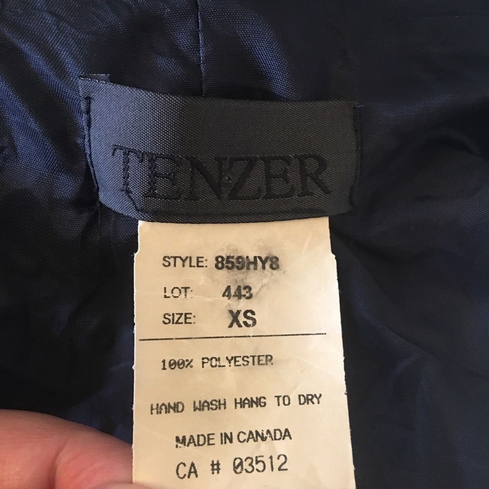 Vintage Vintage Tenzer dark navy textured career jacket Size XS / US 0-2 / IT 36-38 - 8 Thumbnail