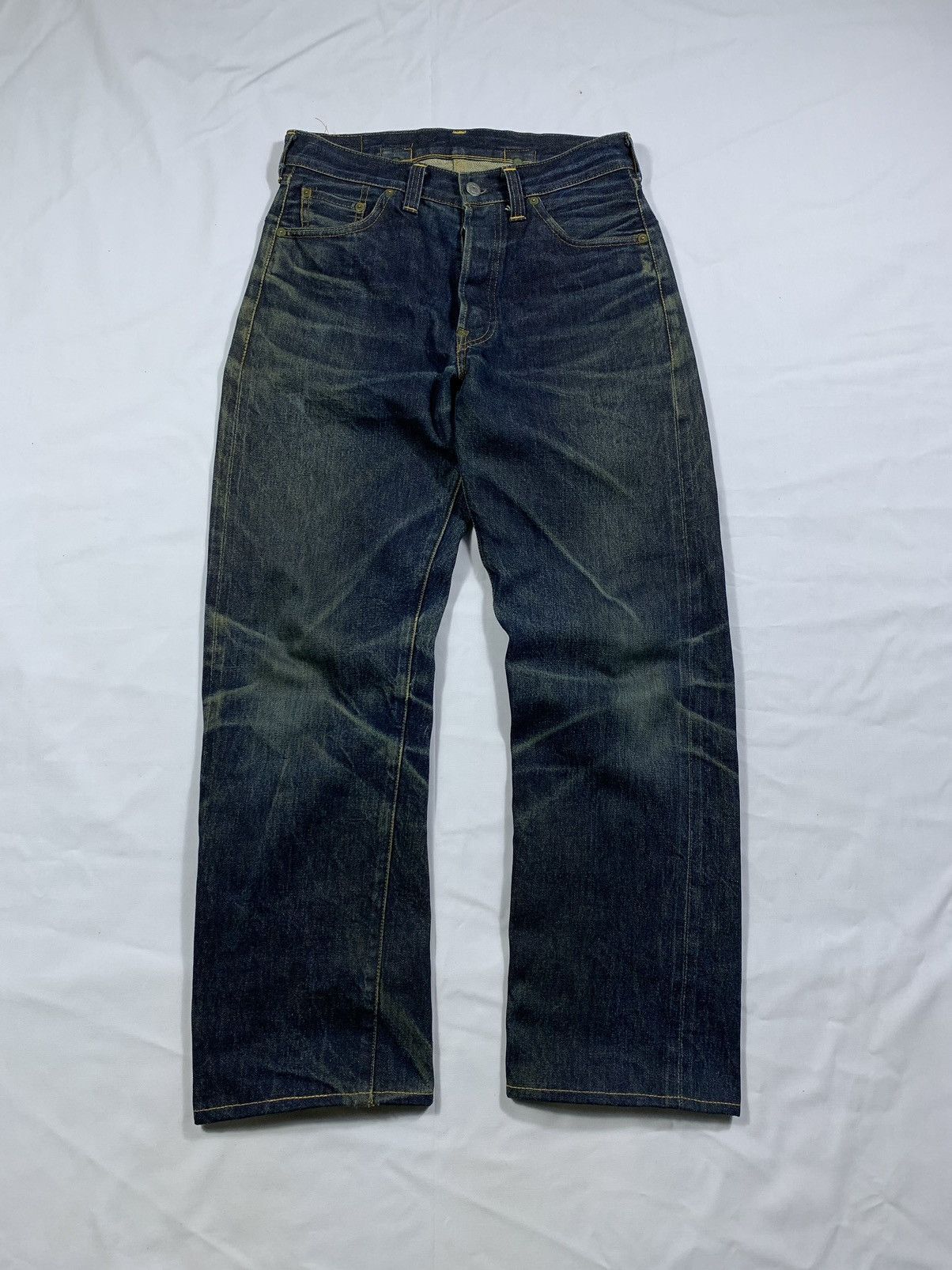 Levi's Vintage Clothing Vintage Levis 201XX Big E Selvedge Button Denim Jeans Size US 30 / EU 46 - 2 Thumbnail