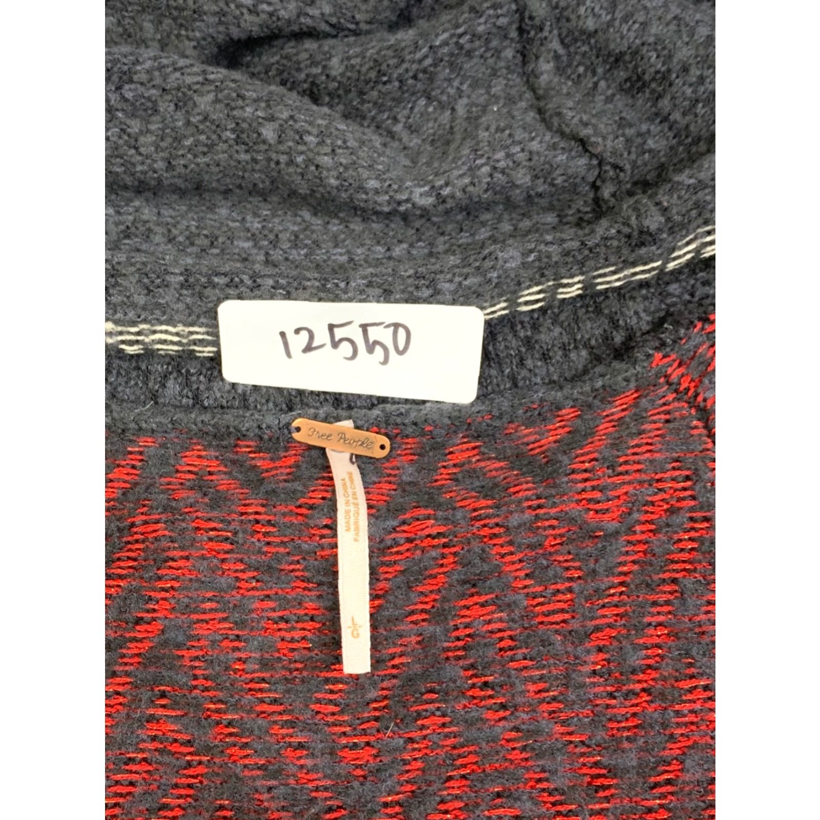 Free People Free People Sweater Hoodie Womens L Wool Blend Knit Pullover Multicolor 12550 Size L / US 10 / IT 46 - 2 Thumbnail