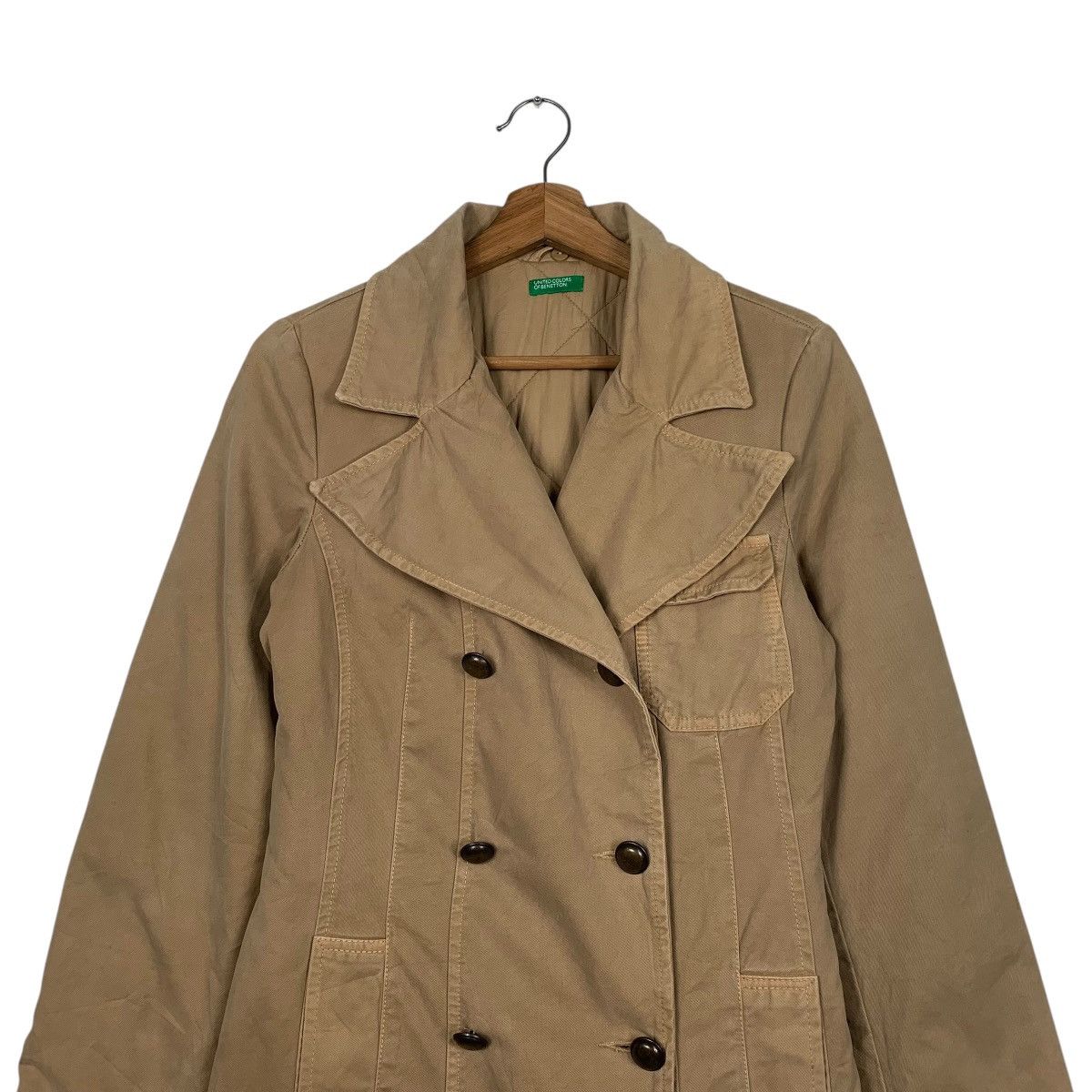 United Colors Of Benetton United Color Of Benetton Double Breasted Trench Coat Size M / US 6-8 / IT 42-44 - 2 Thumbnail
