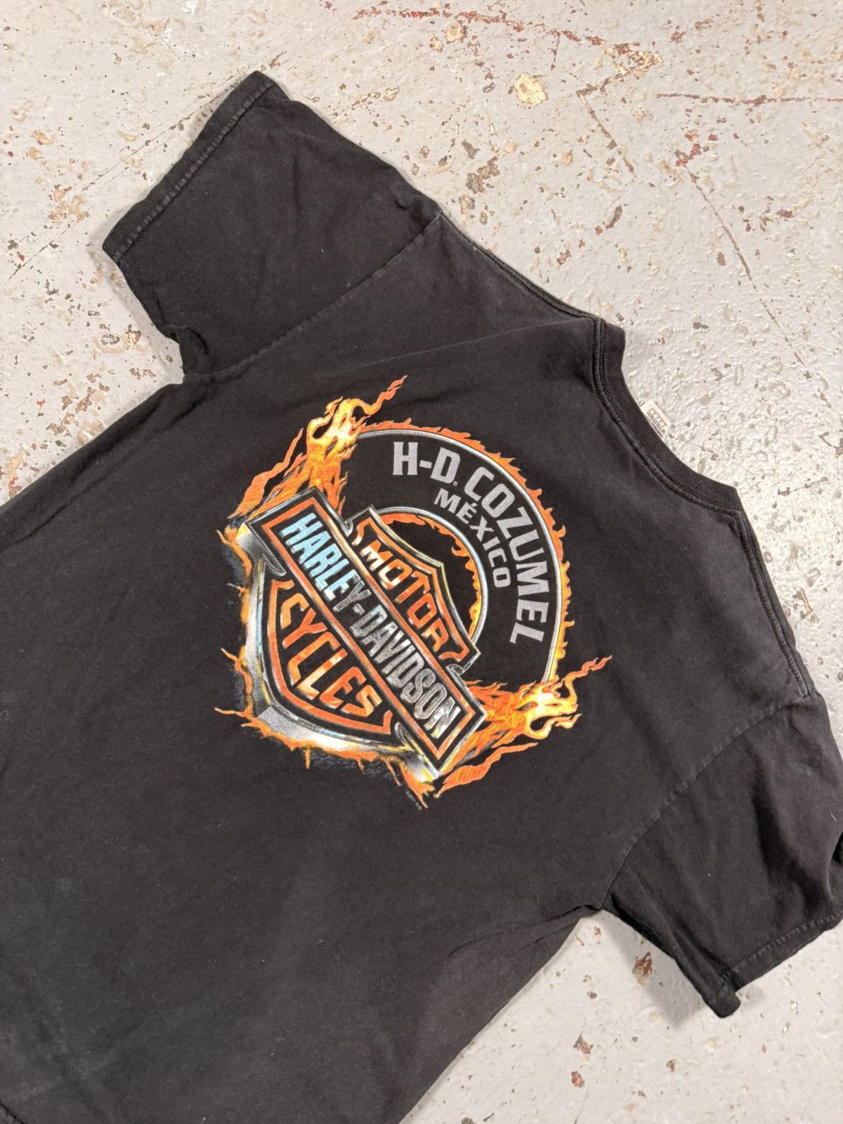 Harley Davidson Harley Davidson Sun Faded Flaming Pepper 2013 Distressed Tee Size US L / EU 52-54 / 3 - 6 Thumbnail