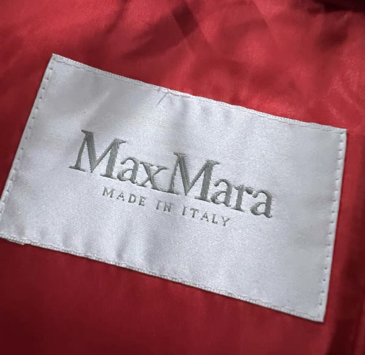 Max Mara MaxMara Red Stand Collar Wool Coat J41 Size XL / US 12-14 / IT 48-50 - 4 Thumbnail