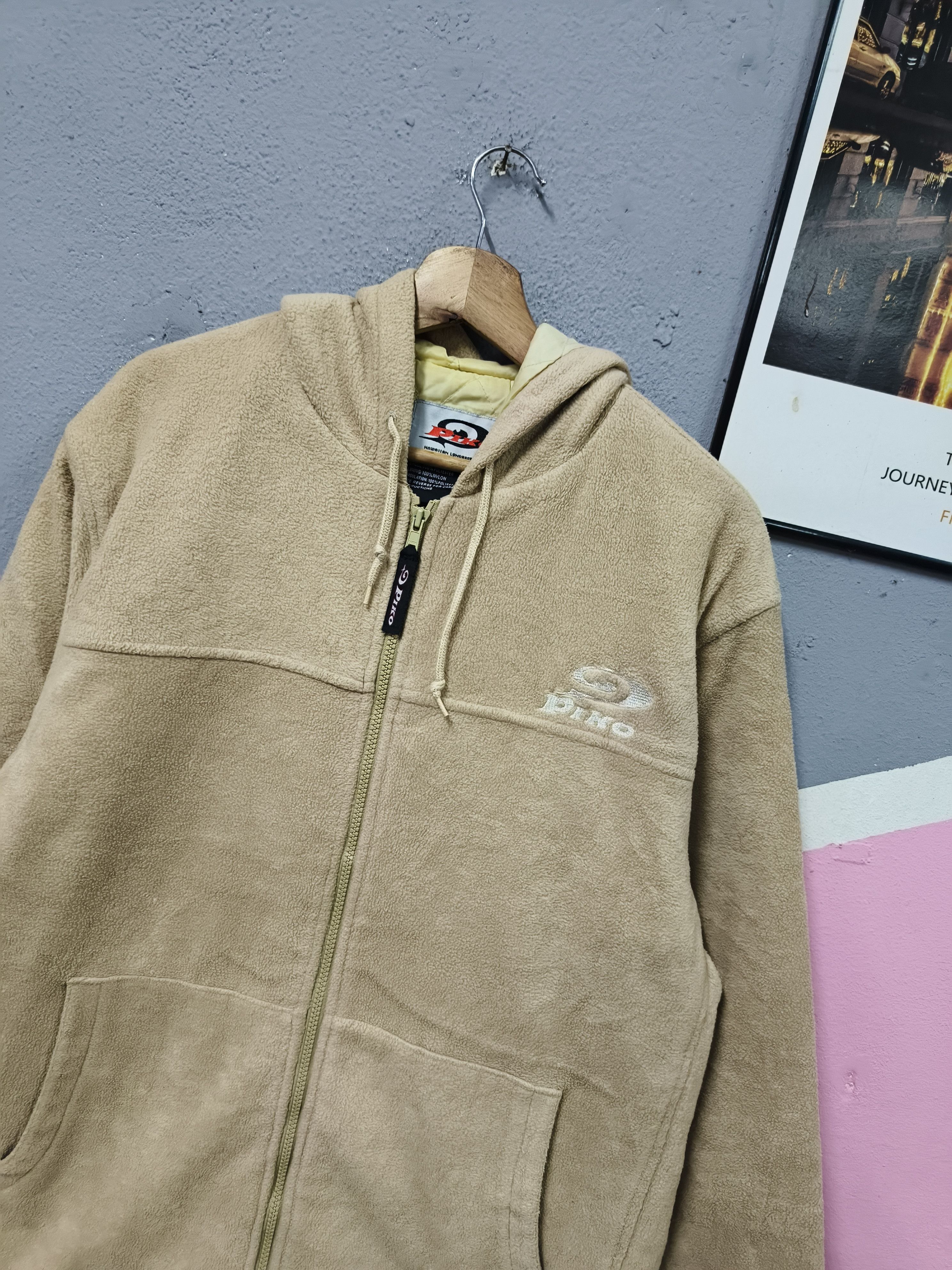 Japanese Brand Piko Polar Fleece Jacket Hooded Size US L / EU 52-54 / 3 - 3 Thumbnail
