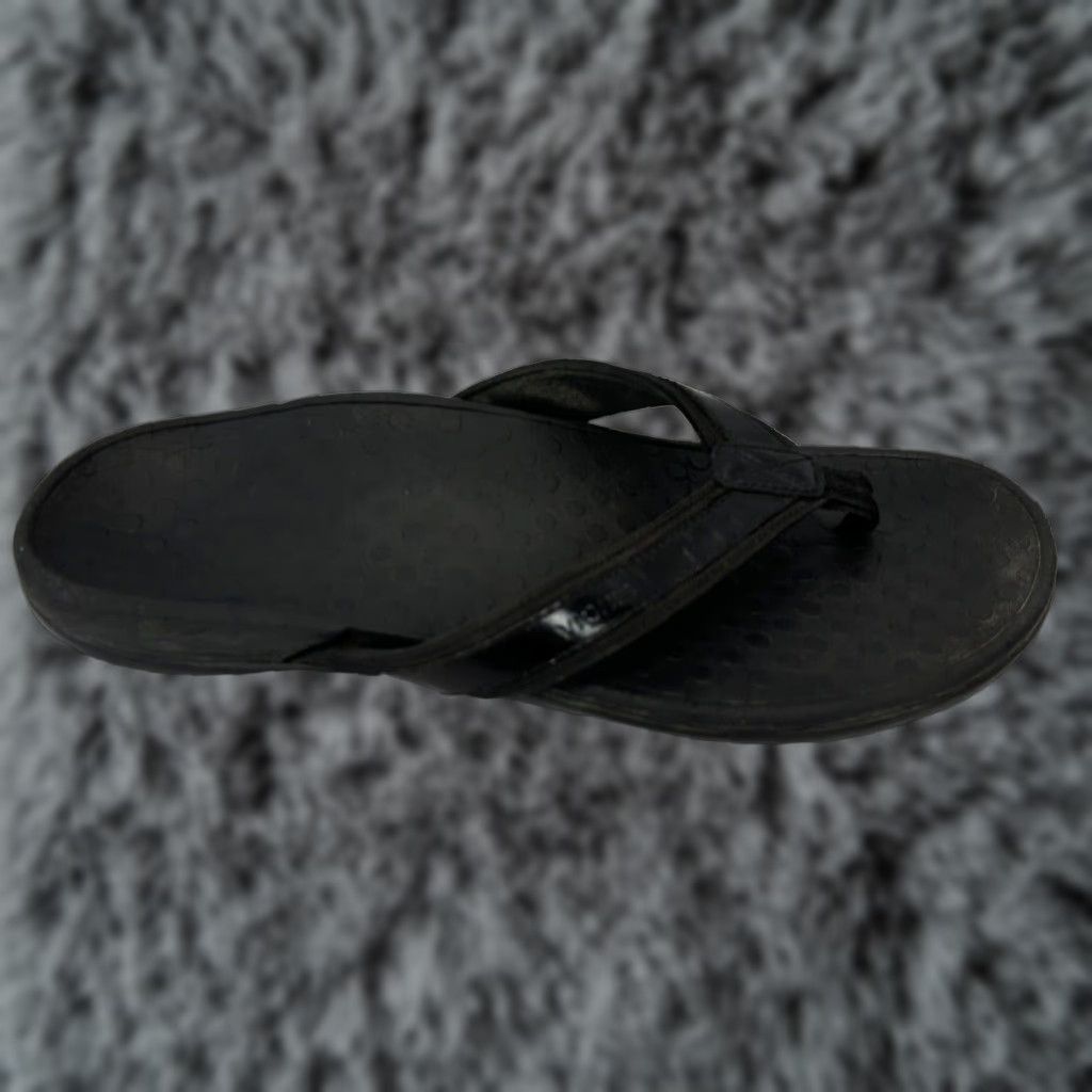 Vintage Vionic Tide Flip Flop Sandals Womens Black Size 9 OrthaHeel Shoes