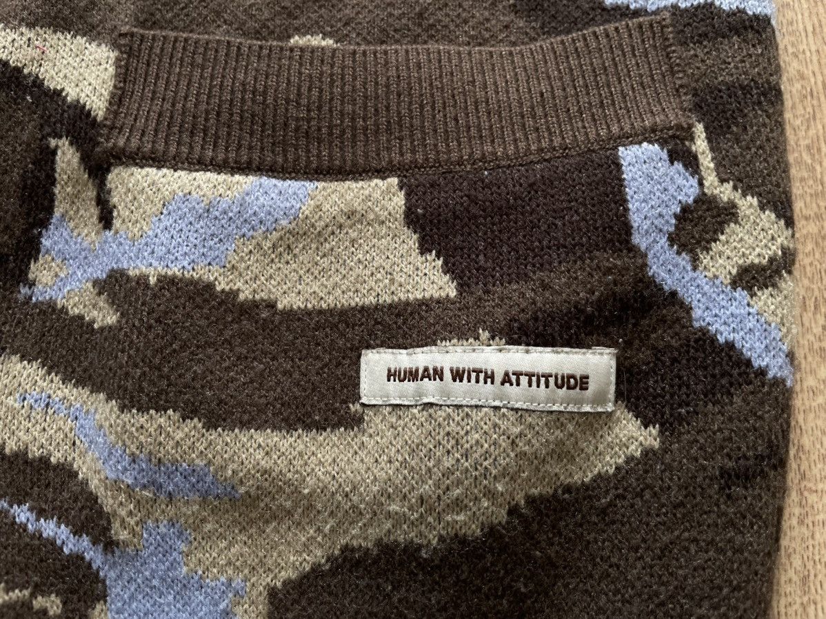 Human With Attitude Human With Attitude Brown & Blue Colorblock Knit Cardigan Size US M / EU 48-50 / 2 - 4 Thumbnail