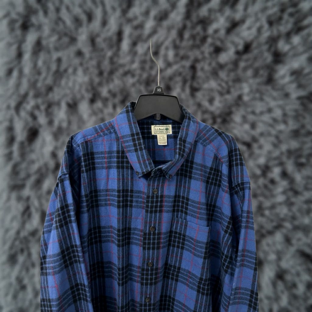 Vintage LL Bean Scotch Plaid Flannel Shirt Mens 2XL Blue Traditional Fit L/S 228061 Size US XXL / EU 58 / 5 - 1 Thumbnail