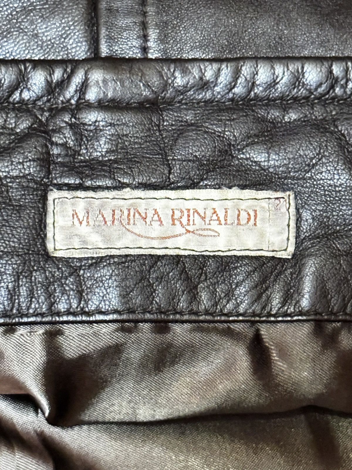 Marina Rinaldi Vintage Marina Rinaldi leather jacket Size M / US 6-8 / IT 42-44 - 6 Thumbnail