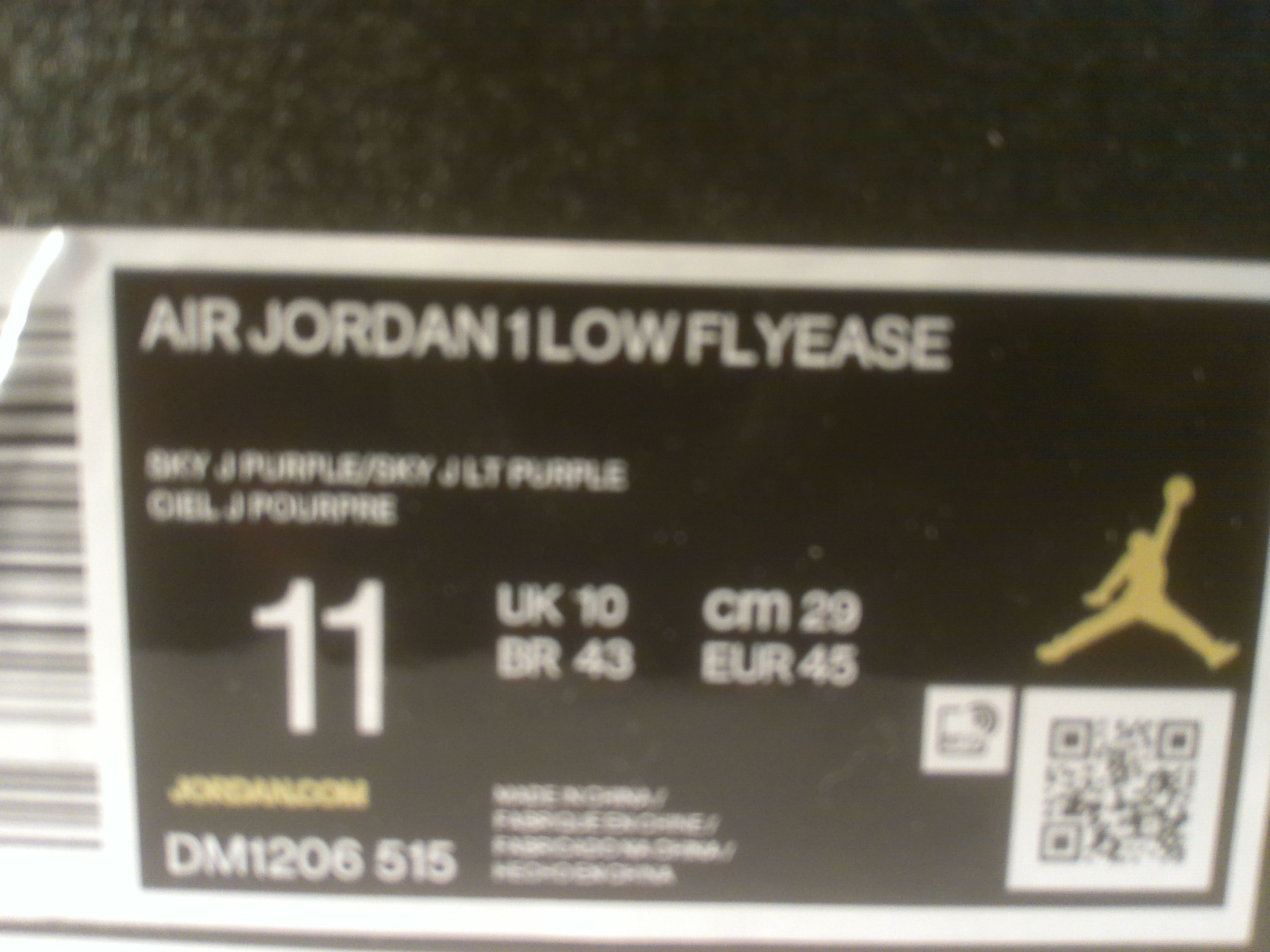 Jordan Brand Air Jordan 1 FlyEase Low Sky J Purple, Size 11, NEW IN BOX Size US 11 / EU 44 - 8 Thumbnail