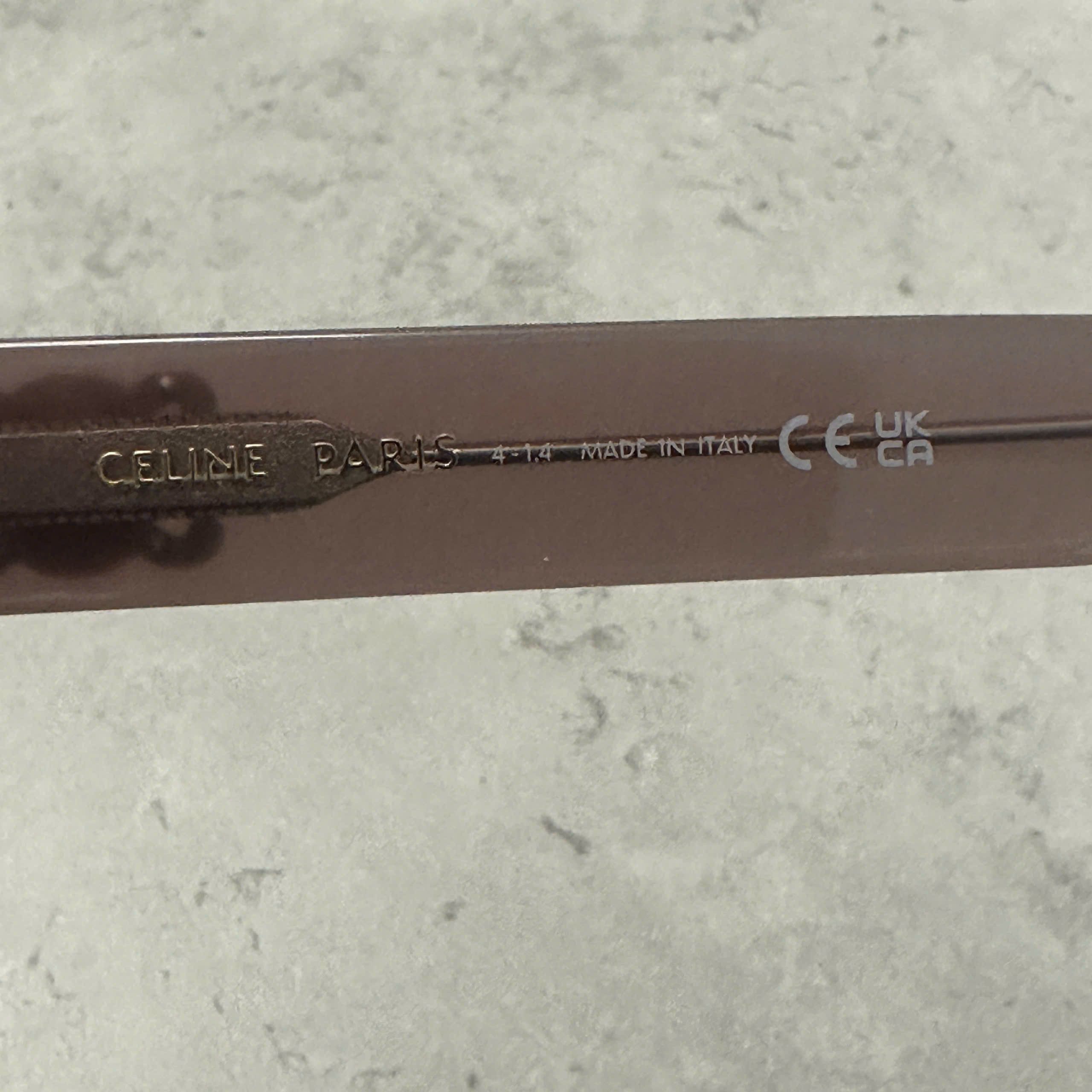 Celine CELINE Triomphe 01 Sunglasses In Acetate BROWN CRYSTAL Size ONE SIZE - 4 Thumbnail