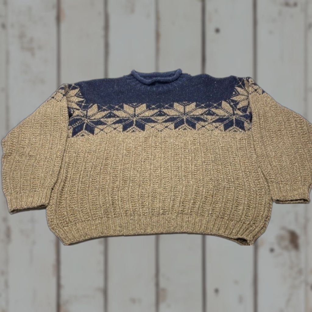 Vintage VINTAGE Northern Isles Wool Blend Rolled Neck Sweater Men's Large 90s Y2K USA Size US L / EU 52-54 / 3 - 1 Thumbnail