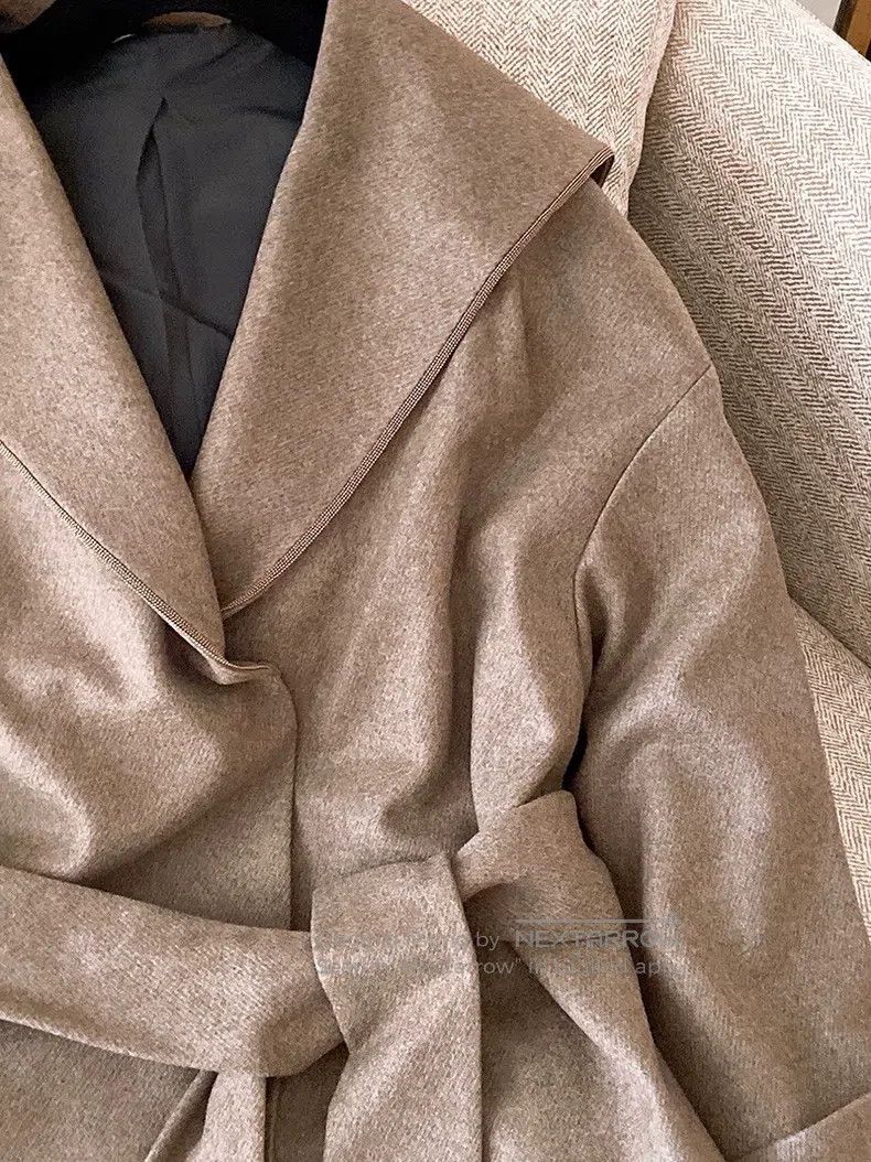 Brunello Cucinelli Brunello Cucinelli Beaded Cashmere Bathrobe Coat, Mid-Leng Size XS / US 0-2 / IT 36-38 - 3 Thumbnail